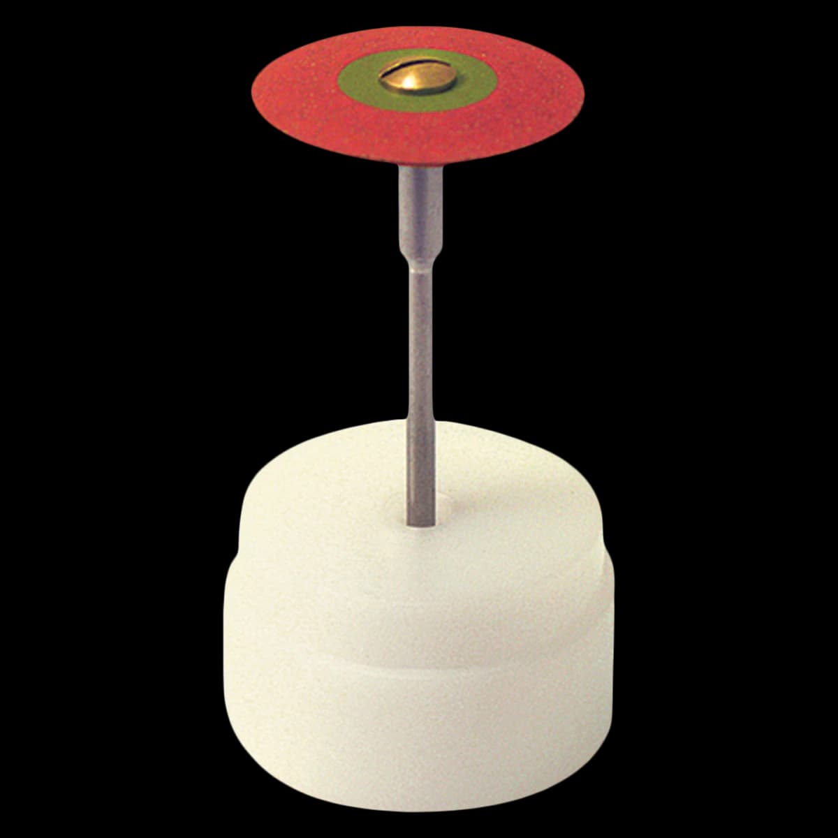 Dental Creations Wonderwheelz Coarse Red Diamond Impregnated Rubber Wheel, 7/8" (26 mm x 2 mm), Each - Coarse Red Diamond Impregnated Rubber Wheel 7/8" - Image 1
