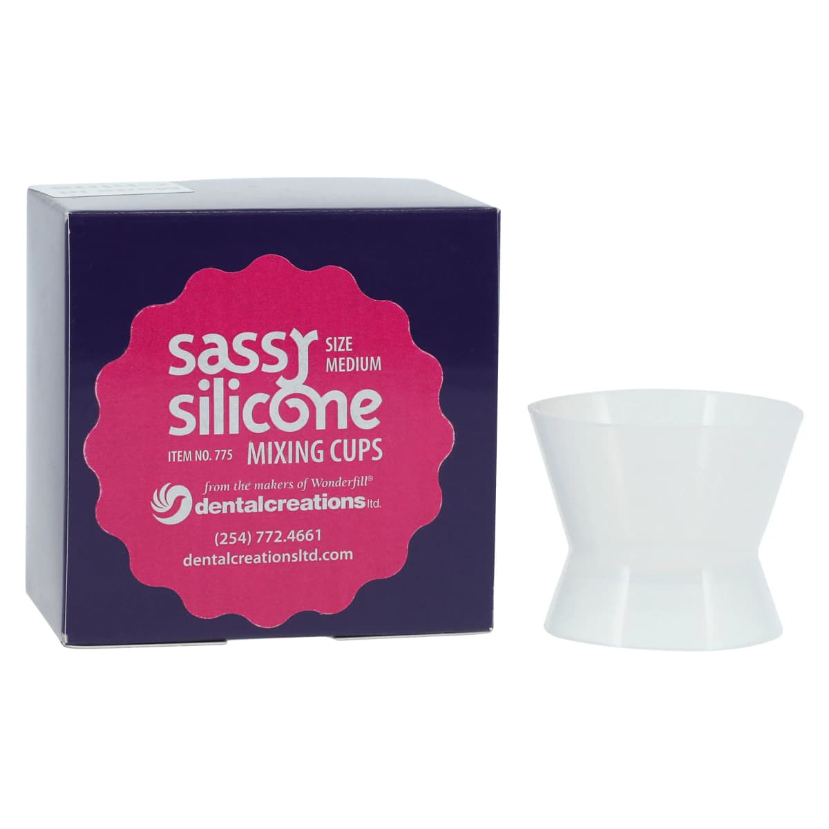 Sassy Silicone Medium Mixing Cup, Non-Stick Acrylic Mixing Cup with Suction Base, 1 Each thumbnail 2