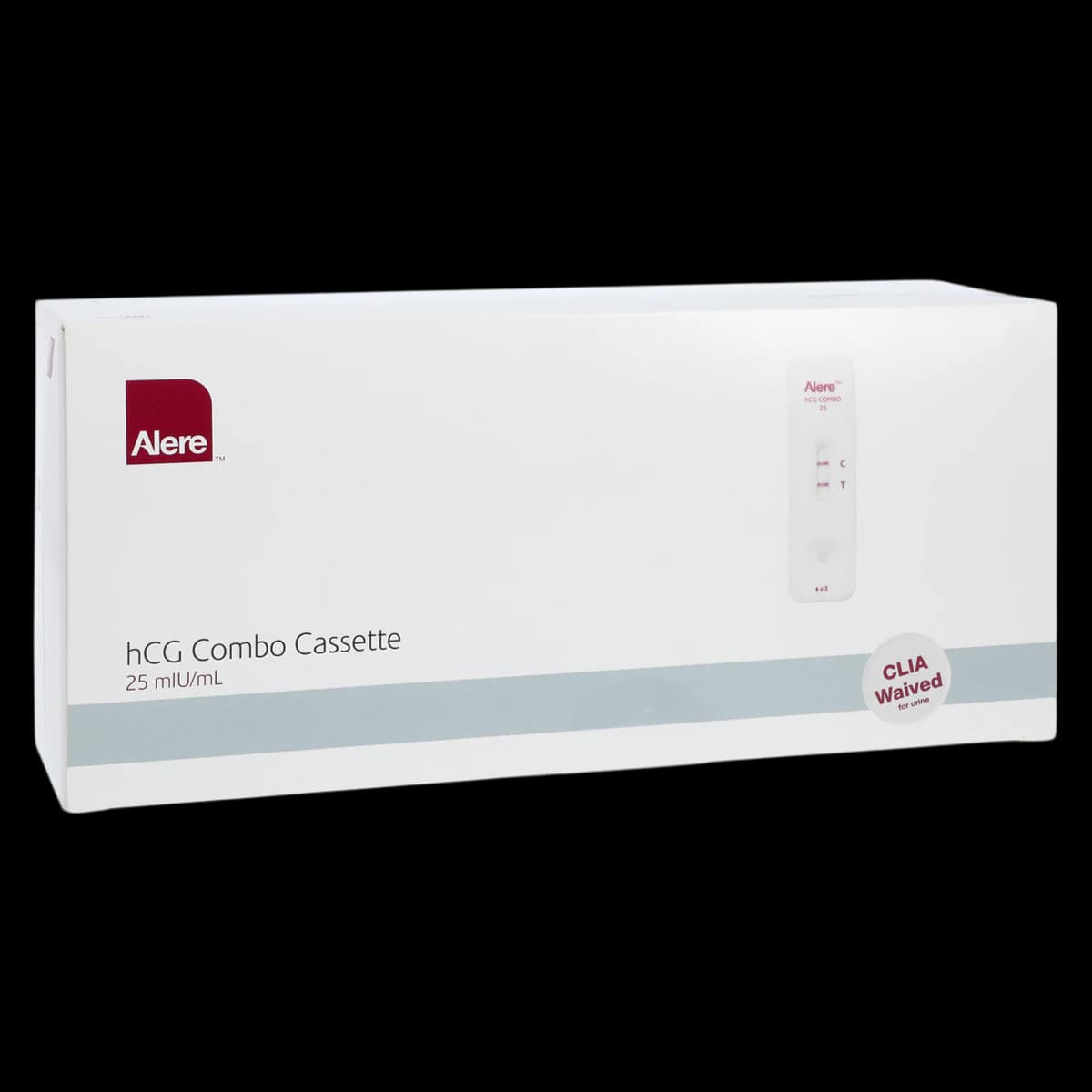 Alere hCG Combo Cassette, Human Chorionic Gonadotropin Urine Test, 25 mIU/mL Sensitivity, 40/Box - Alere hCG Combo Cassette (25) - Image 1