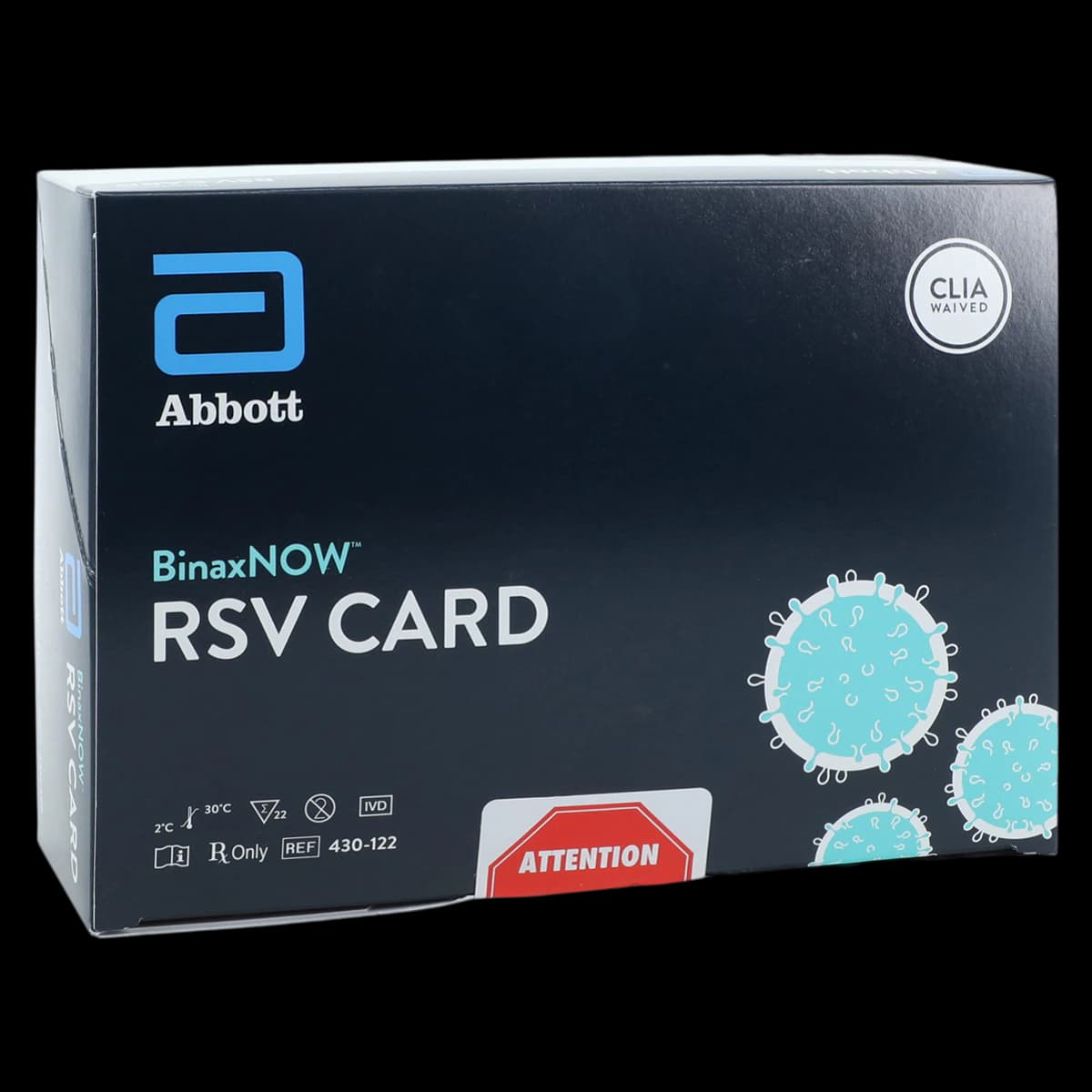 BinaxNOW RSV Test Card, CLIA Waived, For Children <5 Years, 22 Tests/Kit - Binax NOW RSV Test Waived - Image 1