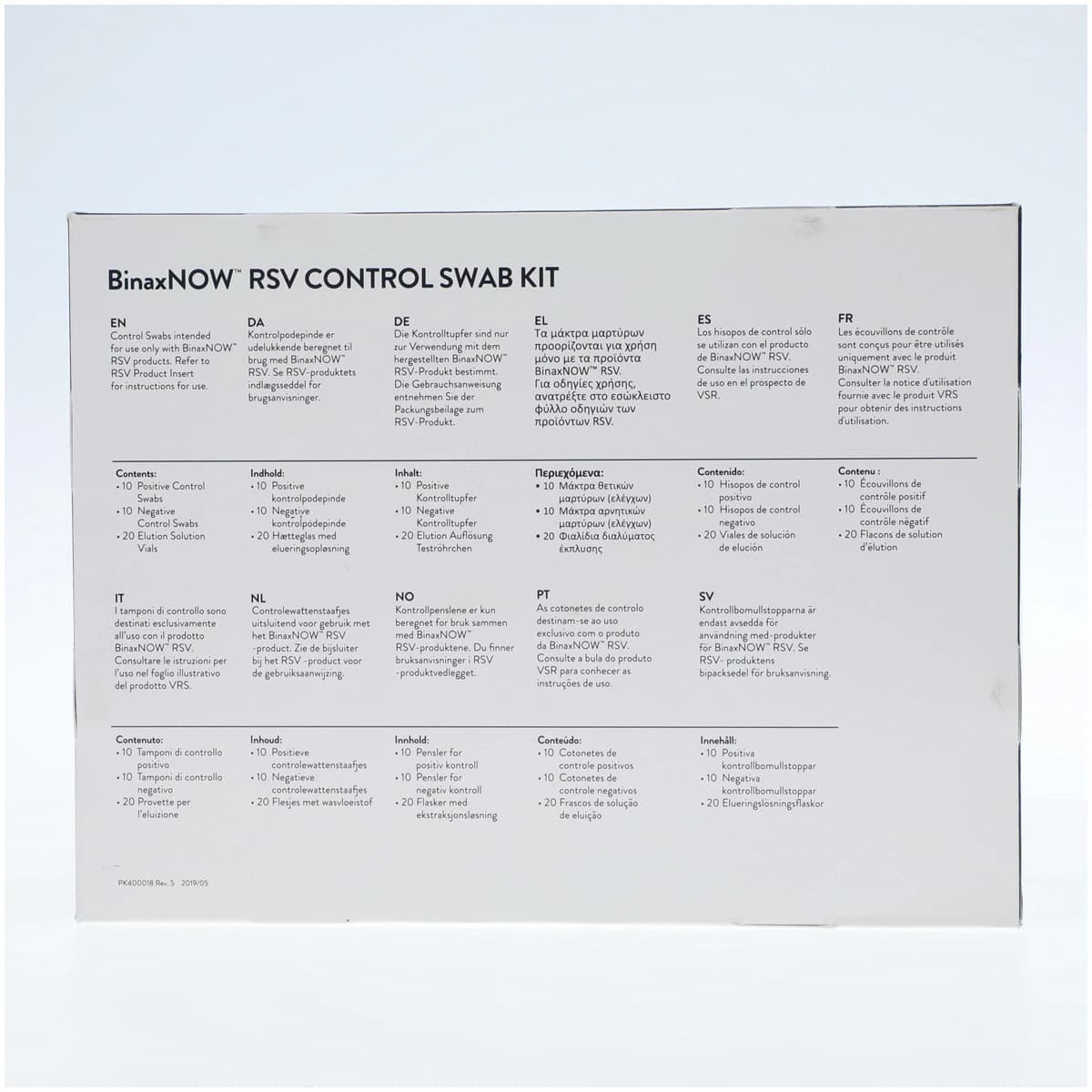 BinaxNOW RSV Control Swab Set for Test Card, 10 Positive/10 Negative, 10/Box thumbnail 4