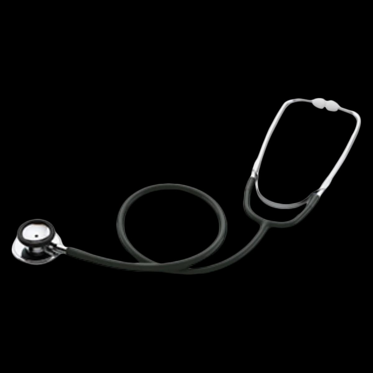 Welch-Allyn Lightweight Stethoscope, Black, Dual-Head, Single Lumen Tubing thumbnail 2