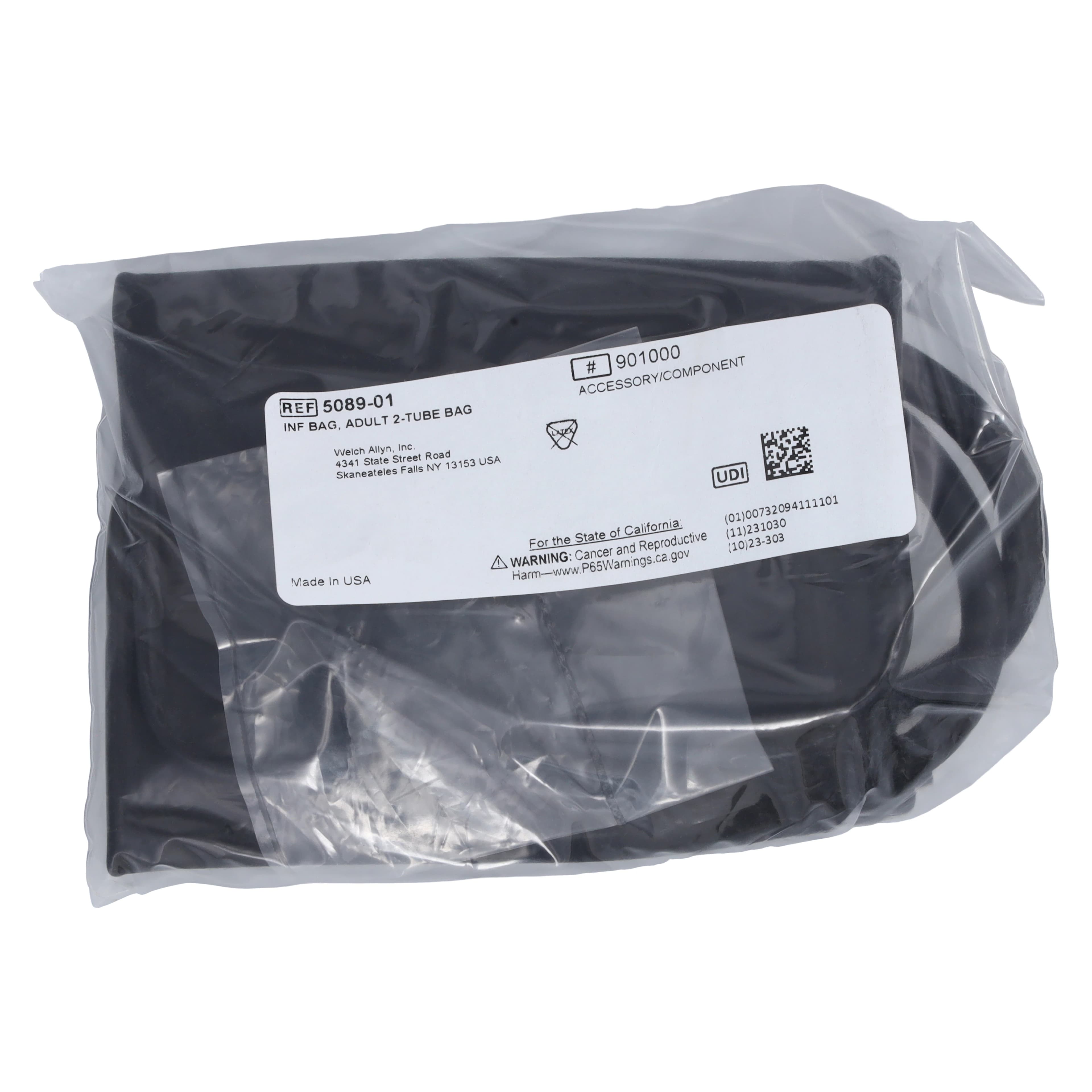 Tycos Inflation Bag 2 Tube, Size 12, Black, Latex-Free, For Aneroid/Mercury Sphygmomanometer thumbnail 2