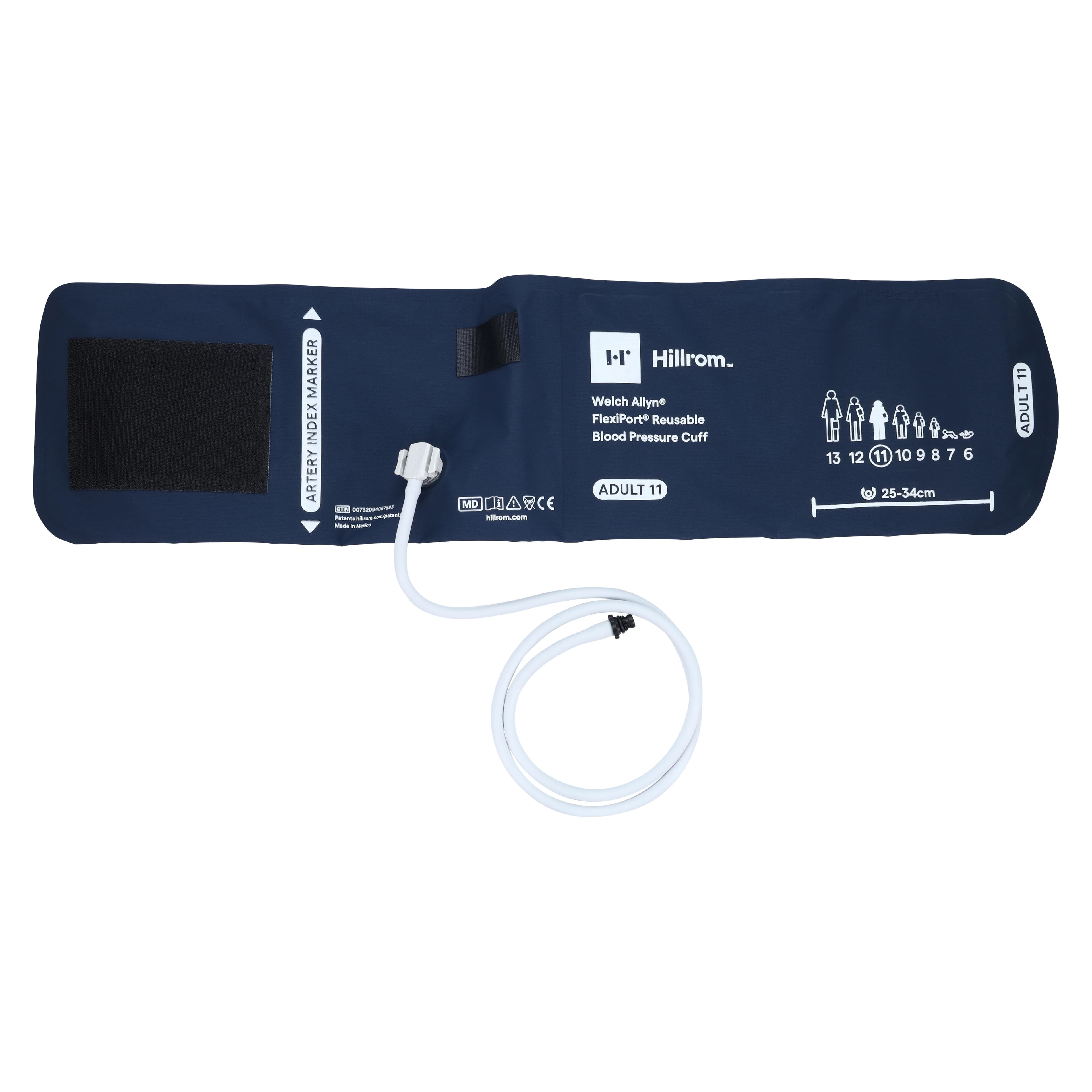 Welch DuraShock Gold Series Aneroid Sphygmomanometer, Silver Ring Hand Model, Size 11, Black/Gray, Arm Dial Display, Latex-Free thumbnail 3