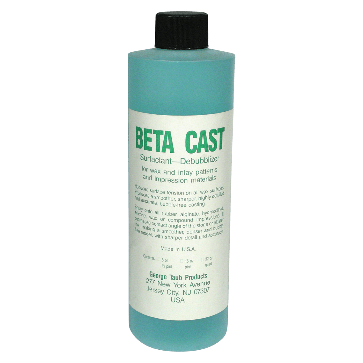 Taub Products Beta-Cast Debubblizer Investing Aid, 32 oz Bottle - Beta-Cast Investing Aid - Image 1