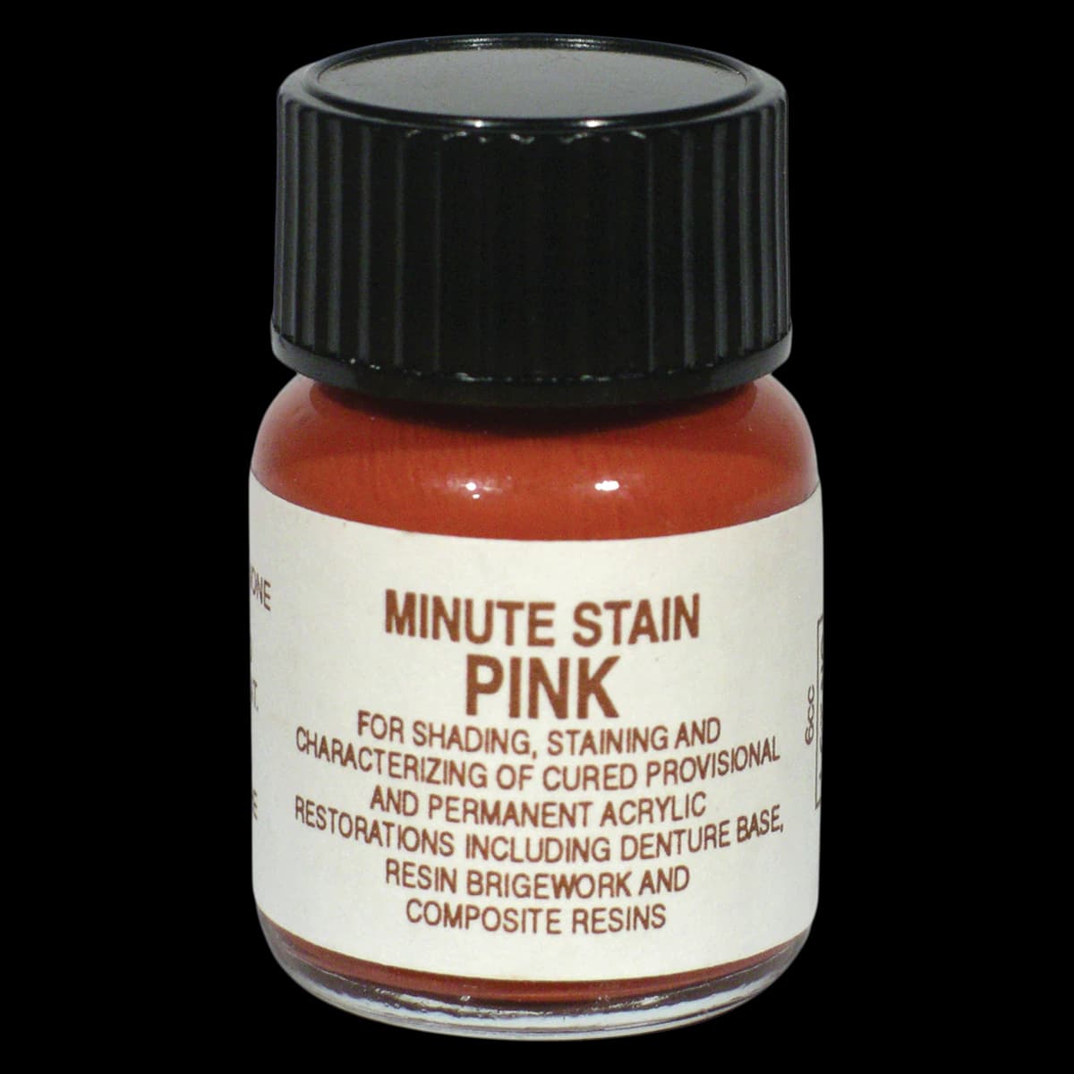 Minute Stain Colored Acrylic Liquid, Pink, 6cc (1/4 oz) Single Bottle - Minute Stain Colored Acrylic Liquid, Pink, 6cc, Single Bottle - Image 1