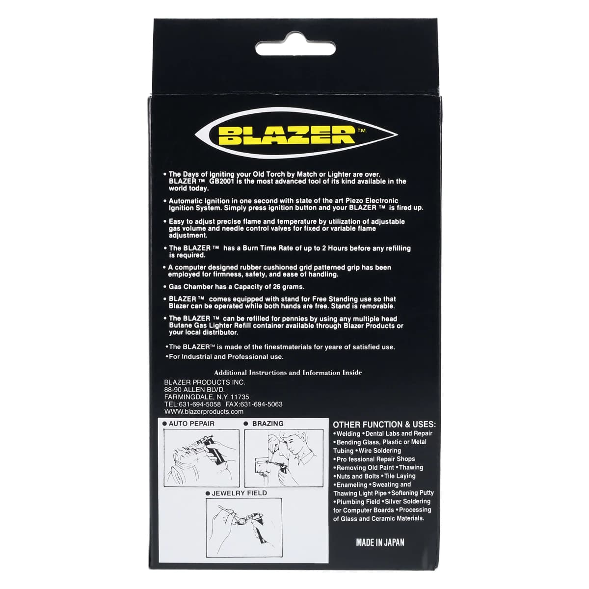 Blazer GB2001 Butane Micro Torch, Piezo Ignition, 2500°F, GB-2001 thumbnail 6