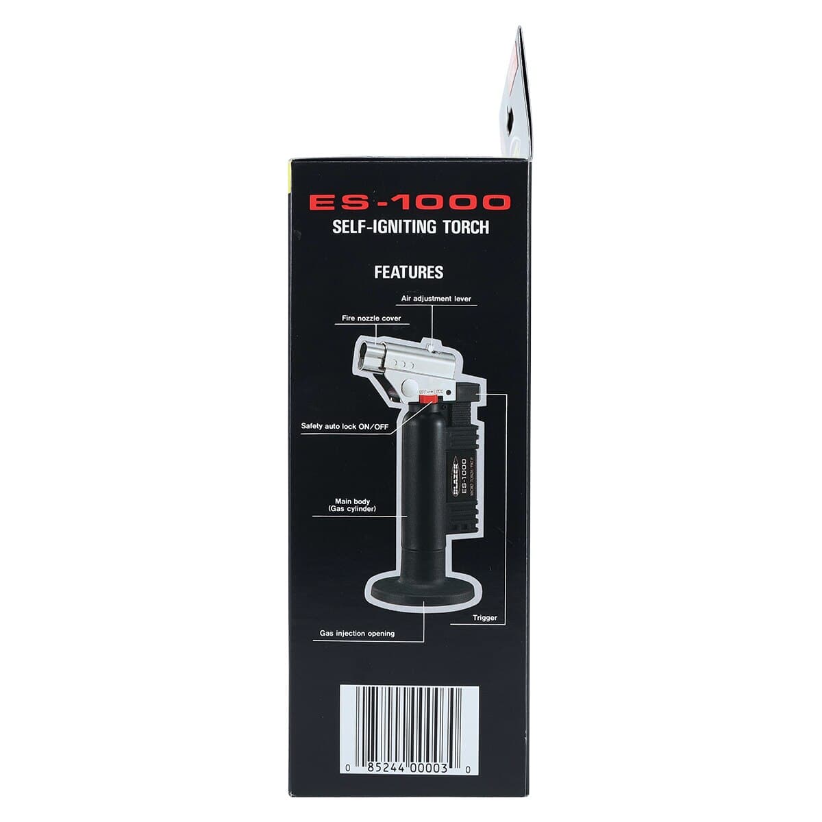 Blazer Micro Torch ES-1000 Angled Head, Black, Refillable, Each thumbnail 7