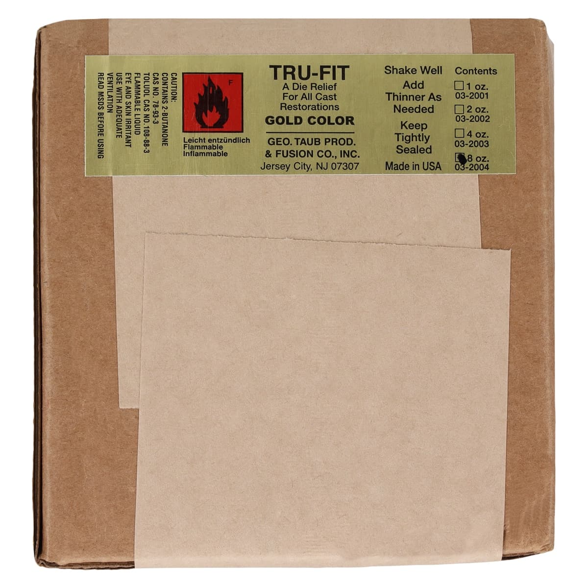 Tru-Fit Die Spacer, Gold, 8 oz Bottle with 2 Empty 1/2 oz Bottles thumbnail 8