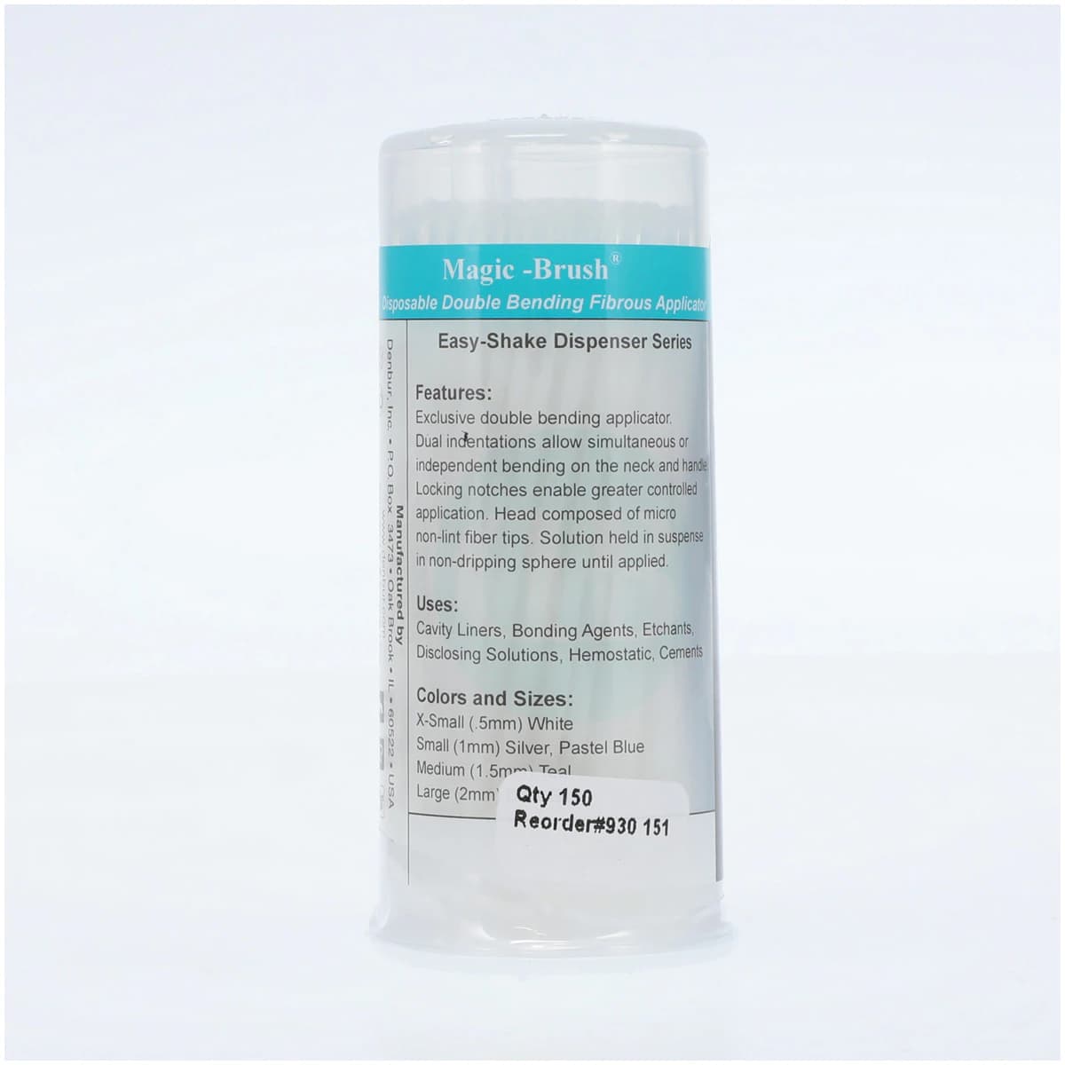 Magic Brush Easy Shake Double Bending Micro Applicator, X-Small, White, 150/Box thumbnail 3