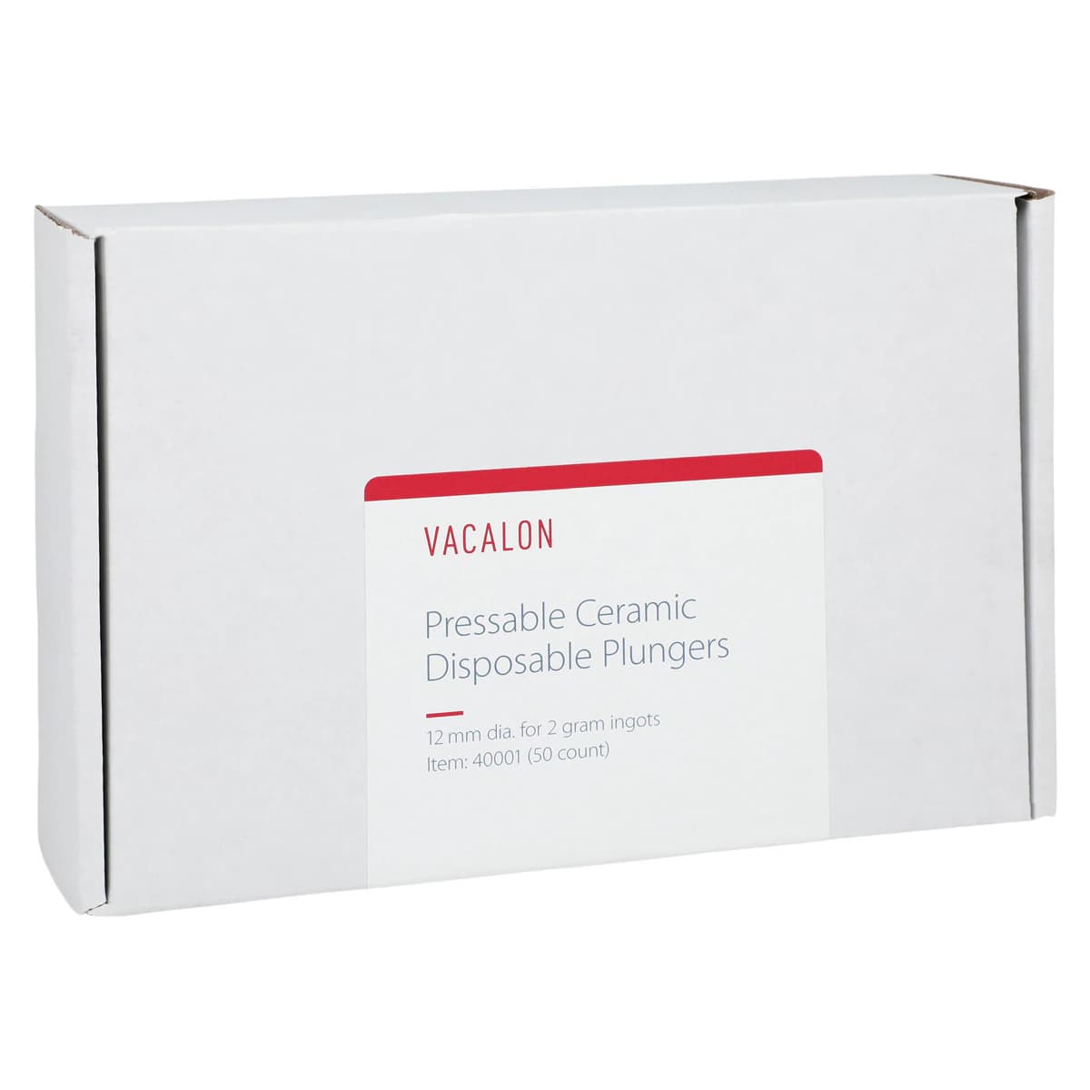 Vacalon Disposable Press Plungers, Ceramic, 12mm Diameter, 50/Box - Disposable Plungers 12mm - Image 1