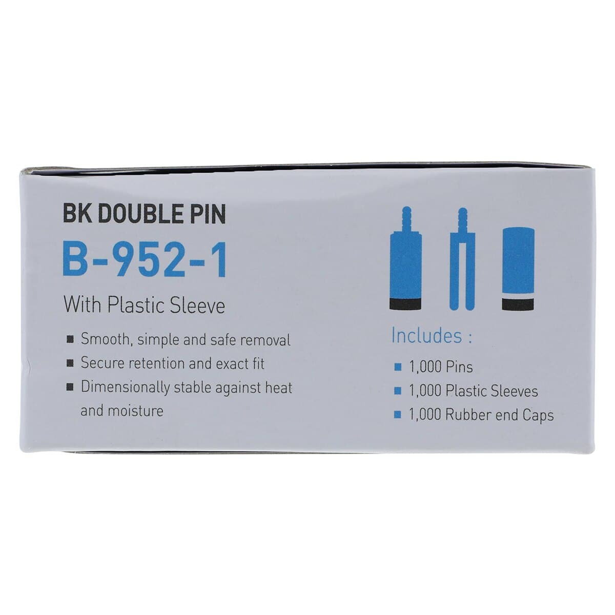 BK-Medent Double Pins with Plastic Sleeves, 1000/Package thumbnail 6