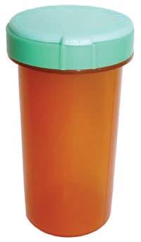 Clarke Container Medicine Vial, 15 Dram, Amber/Green, Child-Resistant, Senior-Friendly, Reusable, Non-Sterile, 190/Case - Vial Senior Friendly Chld Resi - Image 1