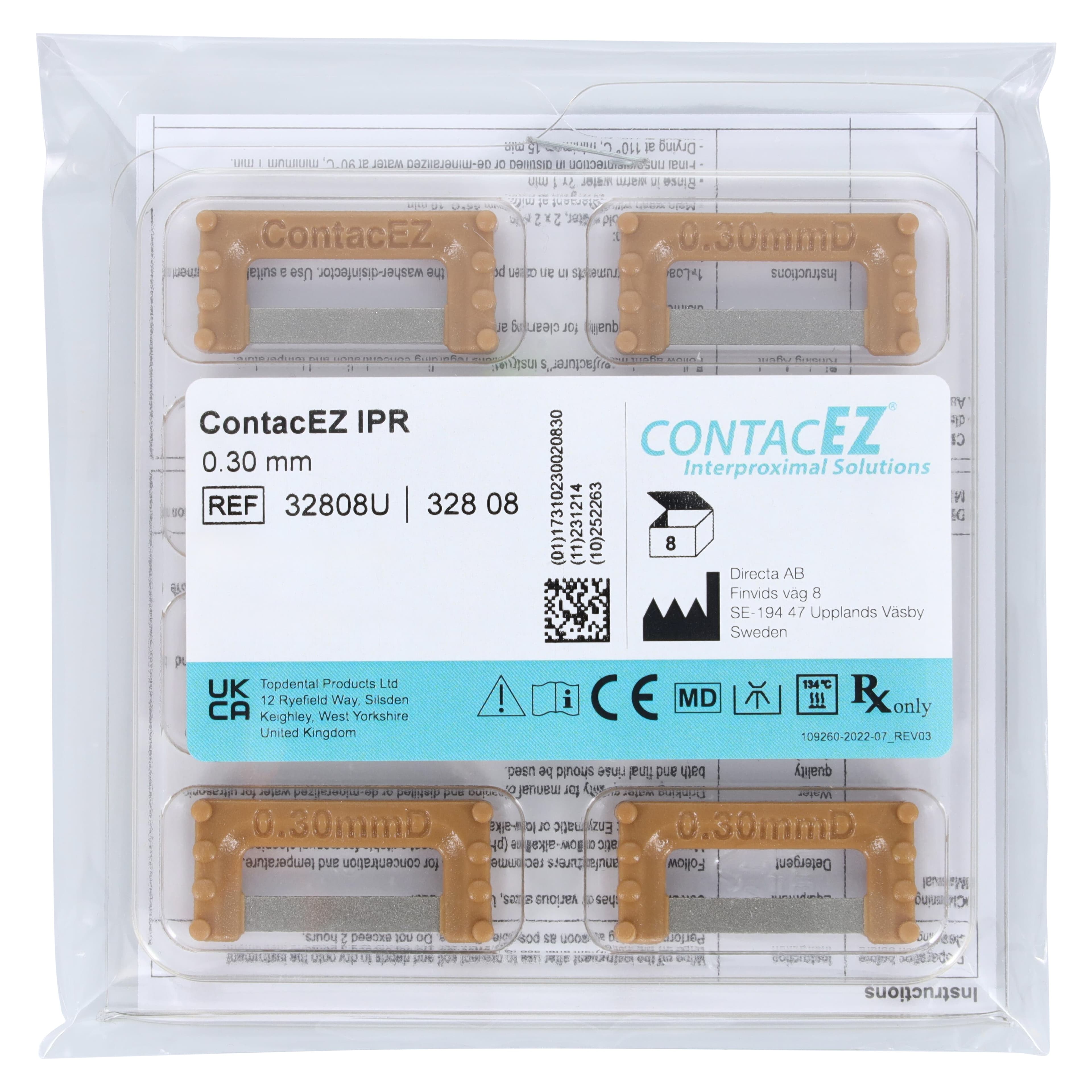 ContacEZ IPR Plus Double-Sided Widener Strip, Coarse, Brown, 0.30mm, 8/Pack thumbnail 4
