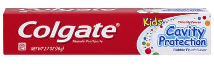 Colgate Kids Toothpaste, Bubble Fruit Flavor, Fluoride, 0.85 oz Tube, 24/Case - Contract Kids TP Jr Bubble Frt - Image 1