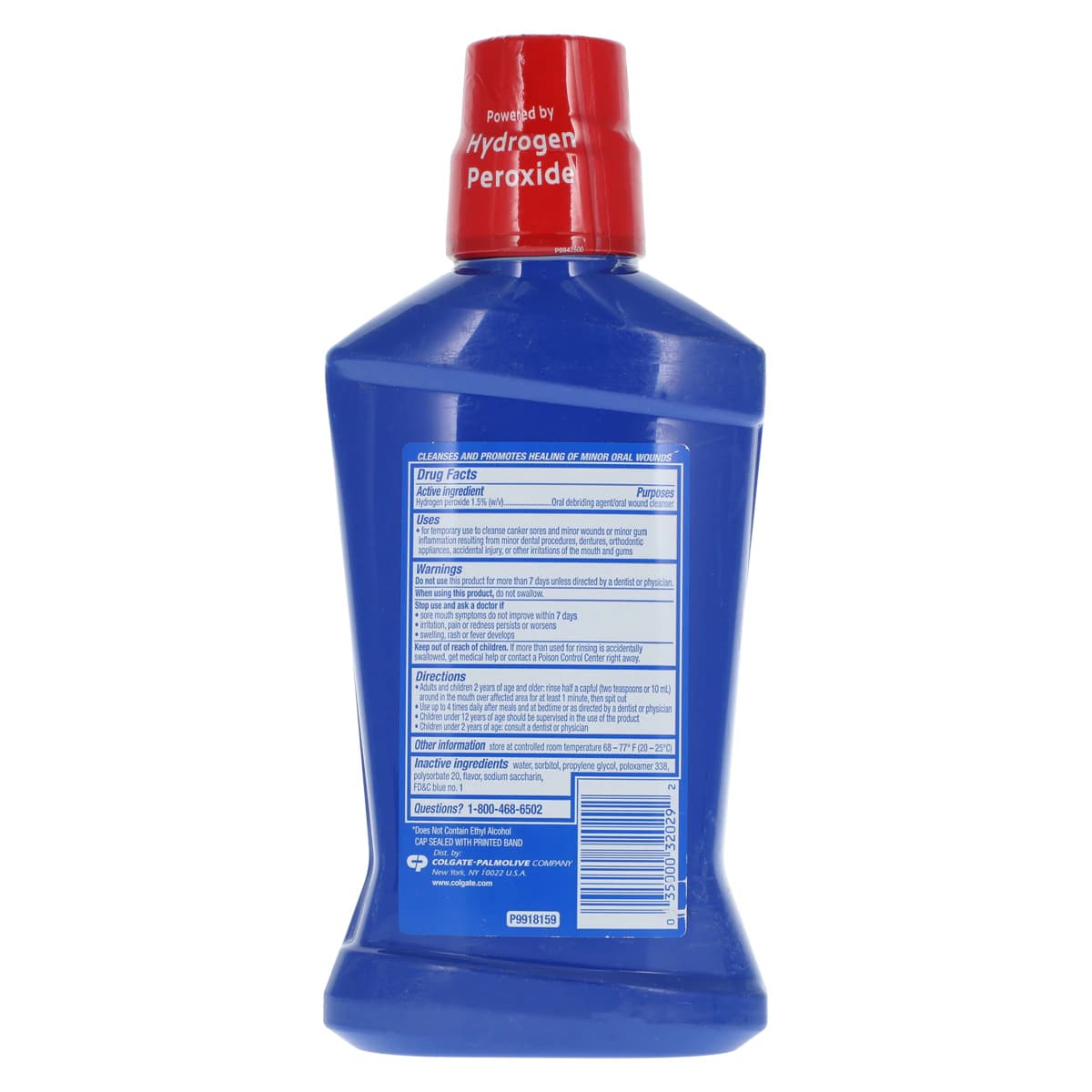 Colgate Peroxyl Mouth Sore Rinse, 1.5% Hydrogen Peroxide, Alcohol-Free, Mint, 16.9 oz Bottle thumbnail 2