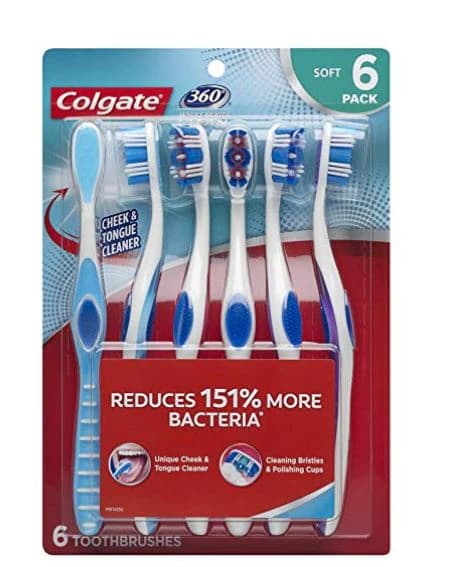 Colgate 360 Toothbrush Adult Ultra Compact, 6/Box - Colgate 360 Toothbrush Adult - Image 1