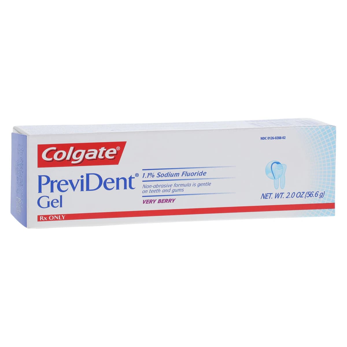Colgate PreviDent Brush-On Gel, 1.1% NaF, 5000 ppm Fluoride, Berry Flavor, 2 oz Tube, Rx Only - PreviDent Brush-On Gel - Image 1