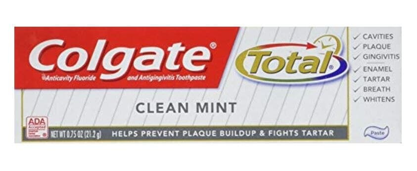 Colgate Total Clean Mint Toothpaste, 0.88 oz Tube, Fluoride, 24/Case, US05298A - Contract Total TP US05298A - Image 1