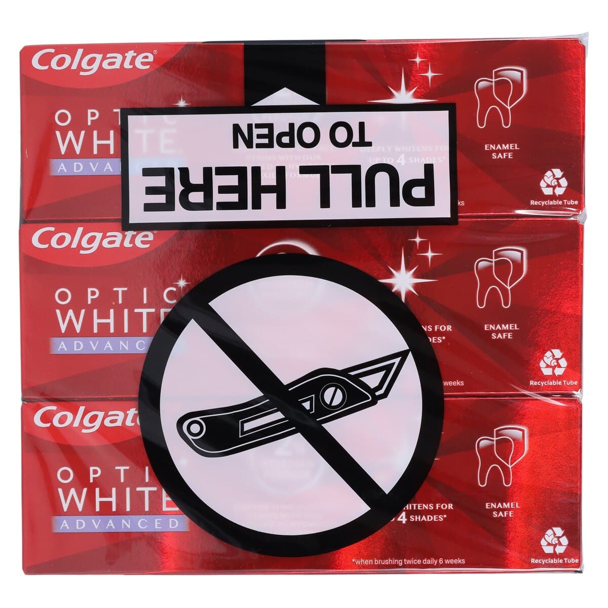Colgate Optic White Advanced Whitening Toothpaste, Fresh Mint, 3.2 oz, Fluoride, 24/Case thumbnail 4