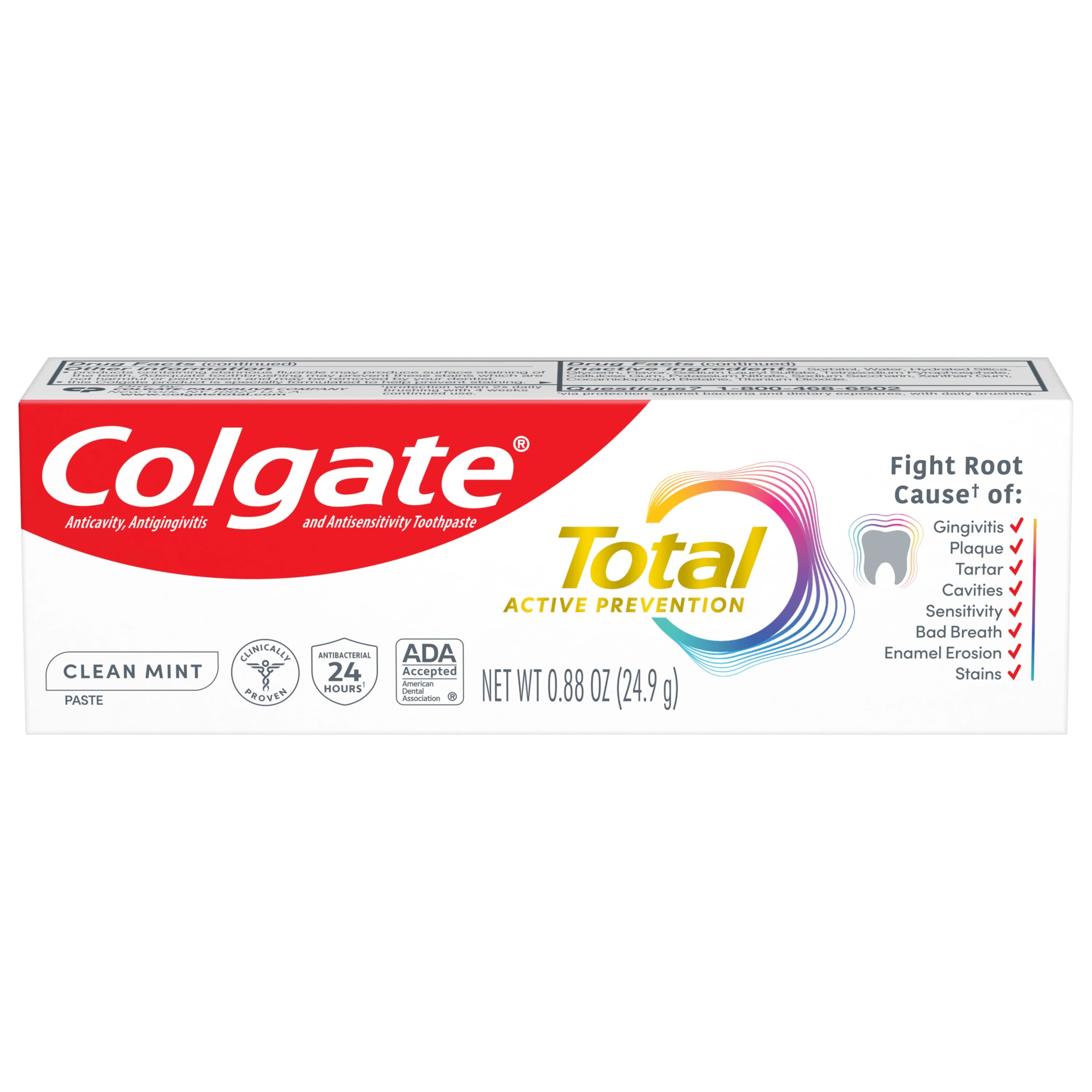 Colgate Total Clean Mint Toothpaste, 0.88 oz, 24/Case - TotalSF Clean Mint Toothpaste - Image 1