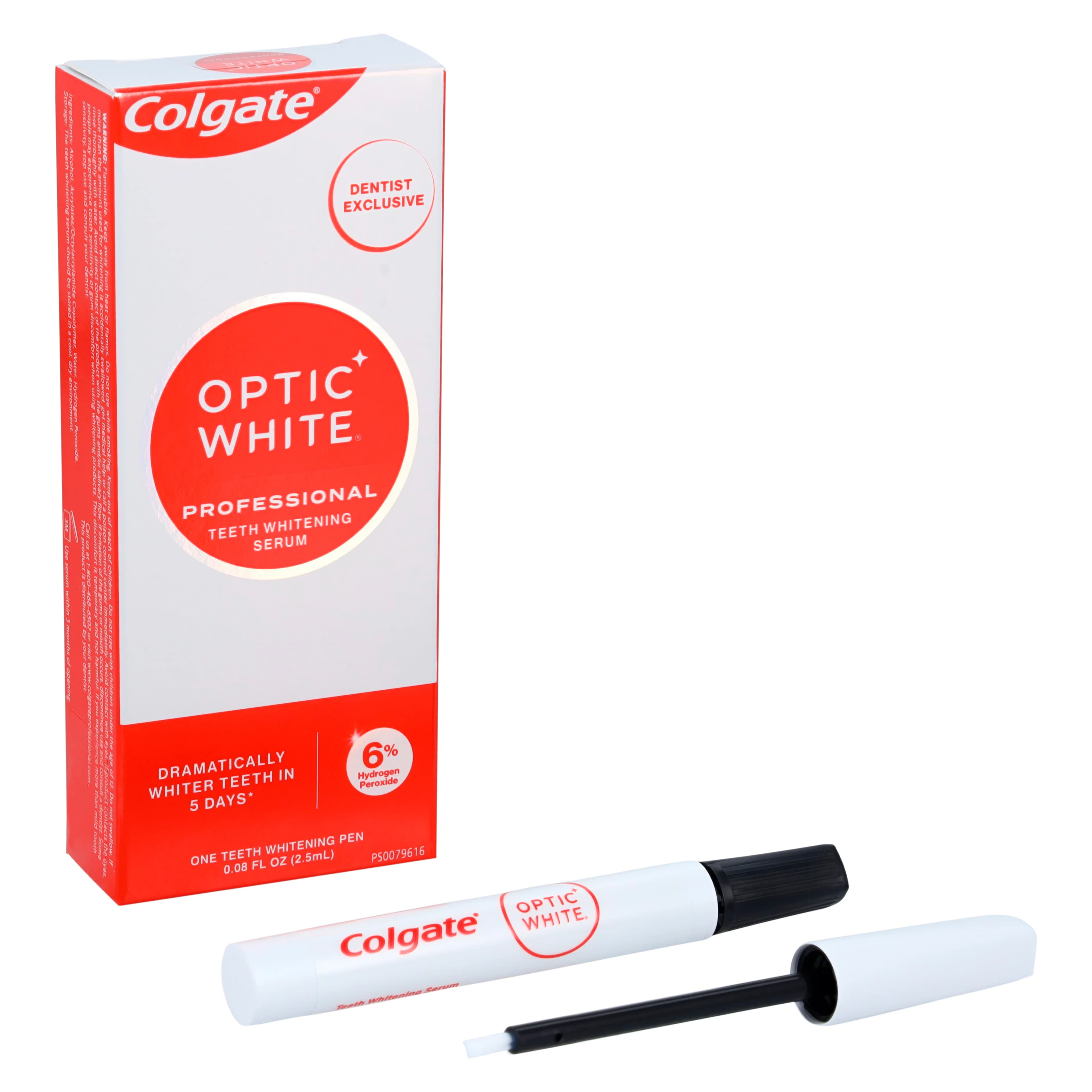 Colgate Optic White Professional Teeth Whitening Serum Pen, 6% Hydrogen Peroxide, 1 Each - Optic White Professional Teeth Whitening Serum - Image 1