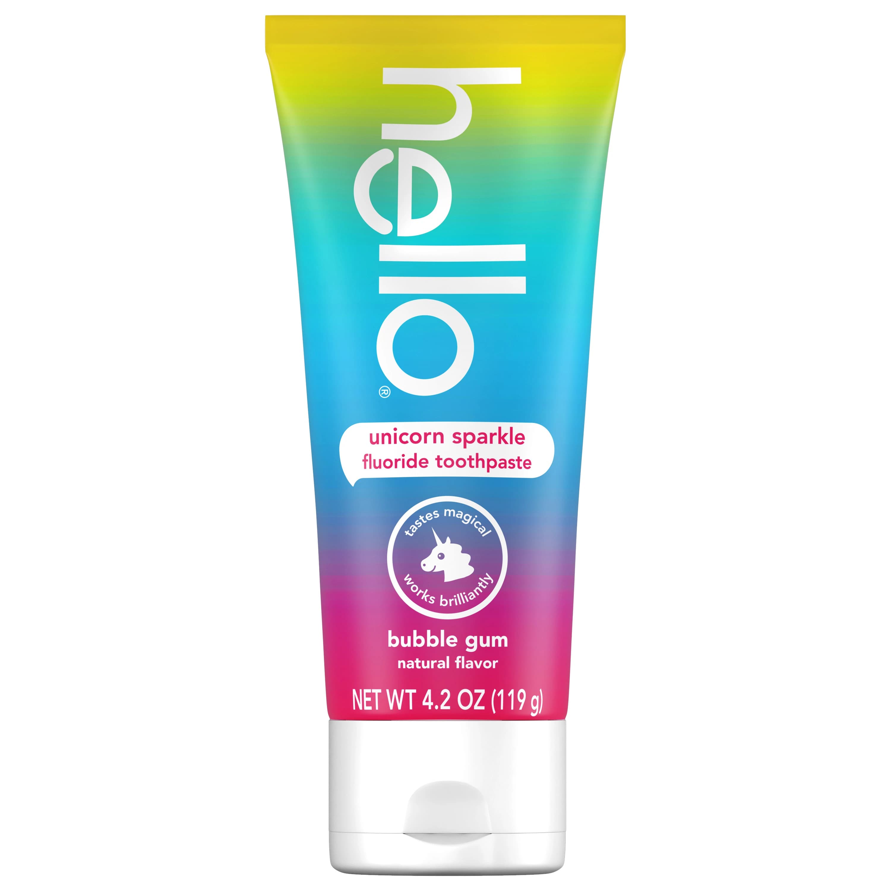 Hello Kids Unicorn Sparkle Fluoride Toothpaste, Bubblegum Flavor, 4.2 oz, Ages 2+, 12/Case - Hello Kids Unicorn Sparkle Fluoride Toothpaste - Image 1