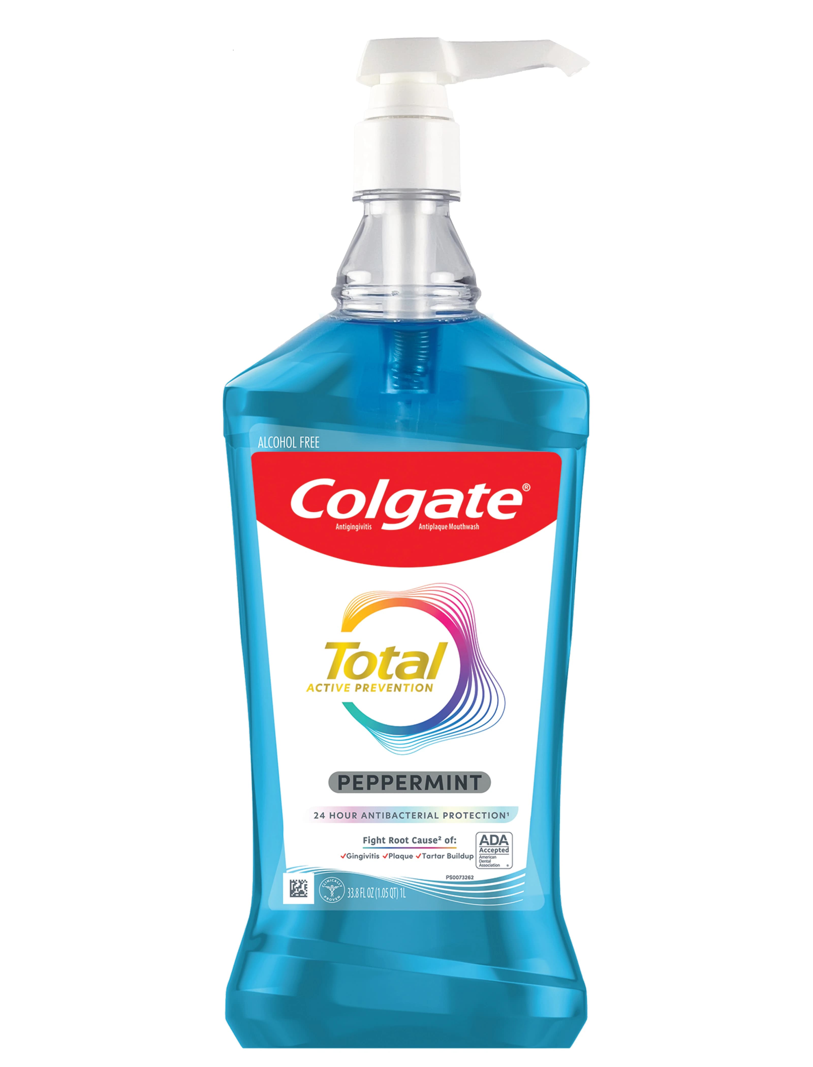Colgate Total Mouthwash Peppermint Bundle, 1 Liter, Cetylpyridinium Chloride 0.075%, 6/Box thumbnail 2