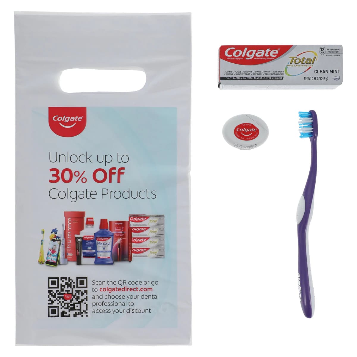 Colgate Whole Mouth Clean Manual Toothbrush Bundle, 72/Box thumbnail 2