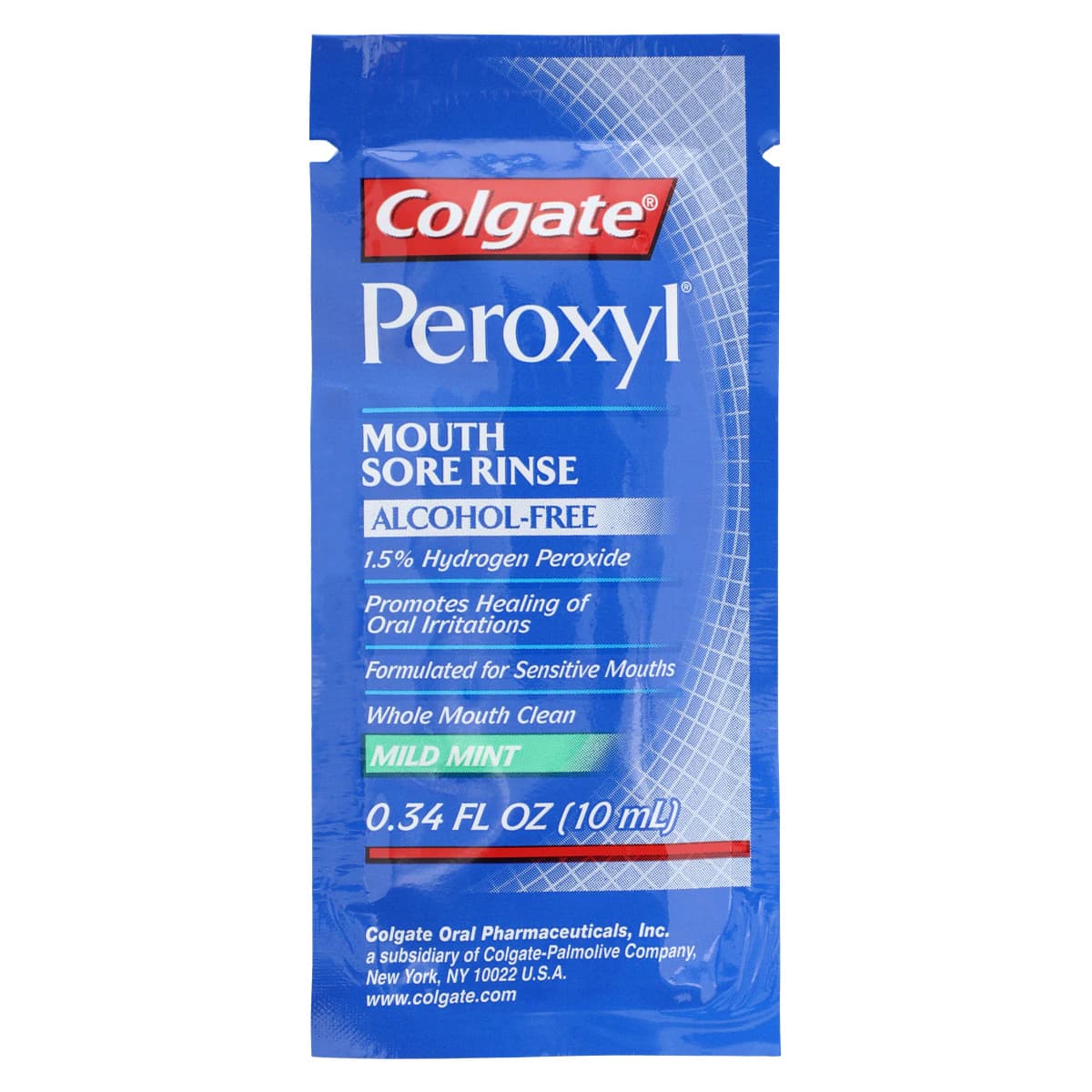 Colgate Peroxyl Mouth Sore Rinse, 1.5% Hydrogen Peroxide, Alcohol-Free, Mint, 10 mL Unit Dose Packets, 50/Box thumbnail 3