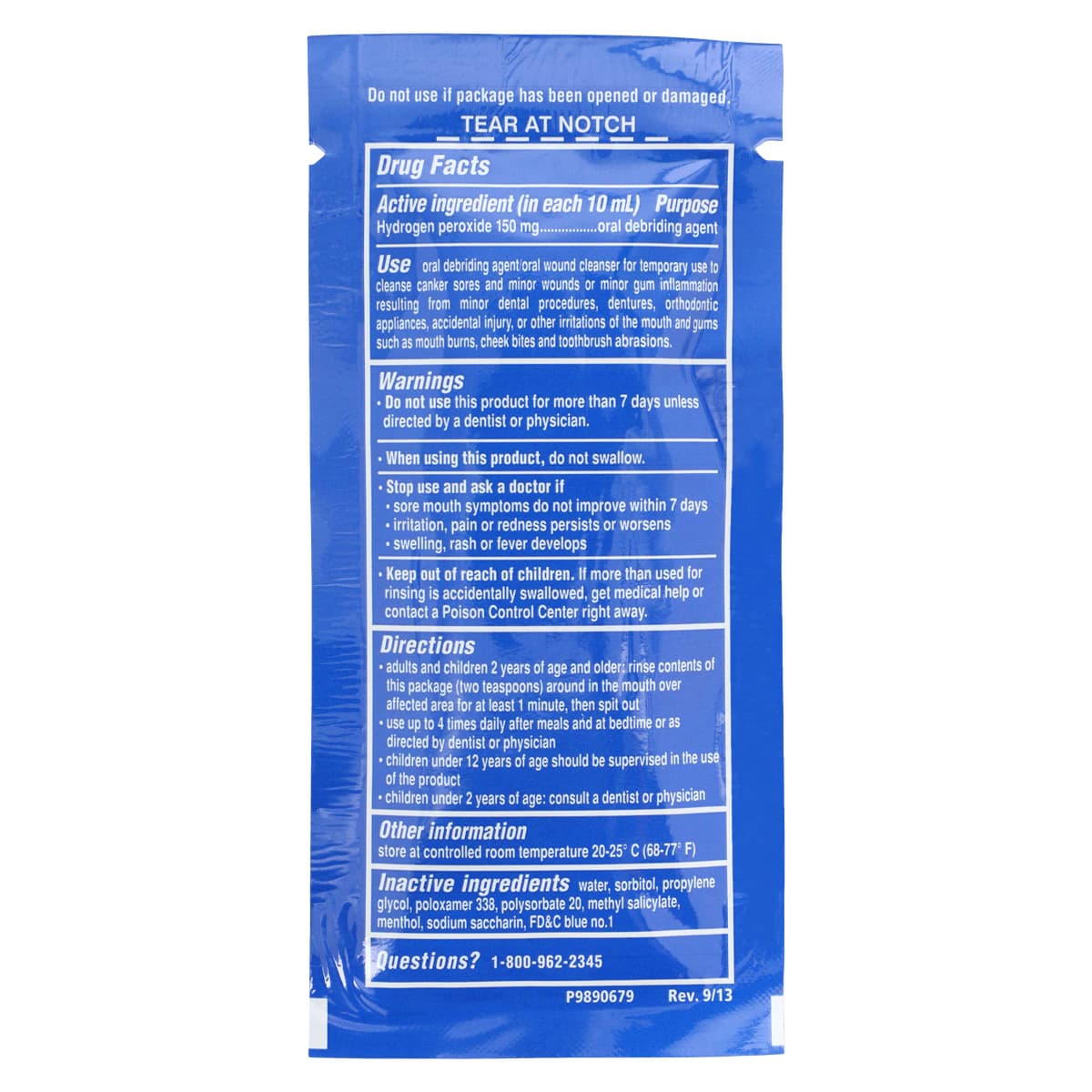 Colgate Peroxyl Mouth Sore Rinse, 1.5% Hydrogen Peroxide, Alcohol-Free, Mint, 10 mL Unit Dose Packets, 50/Box thumbnail 4