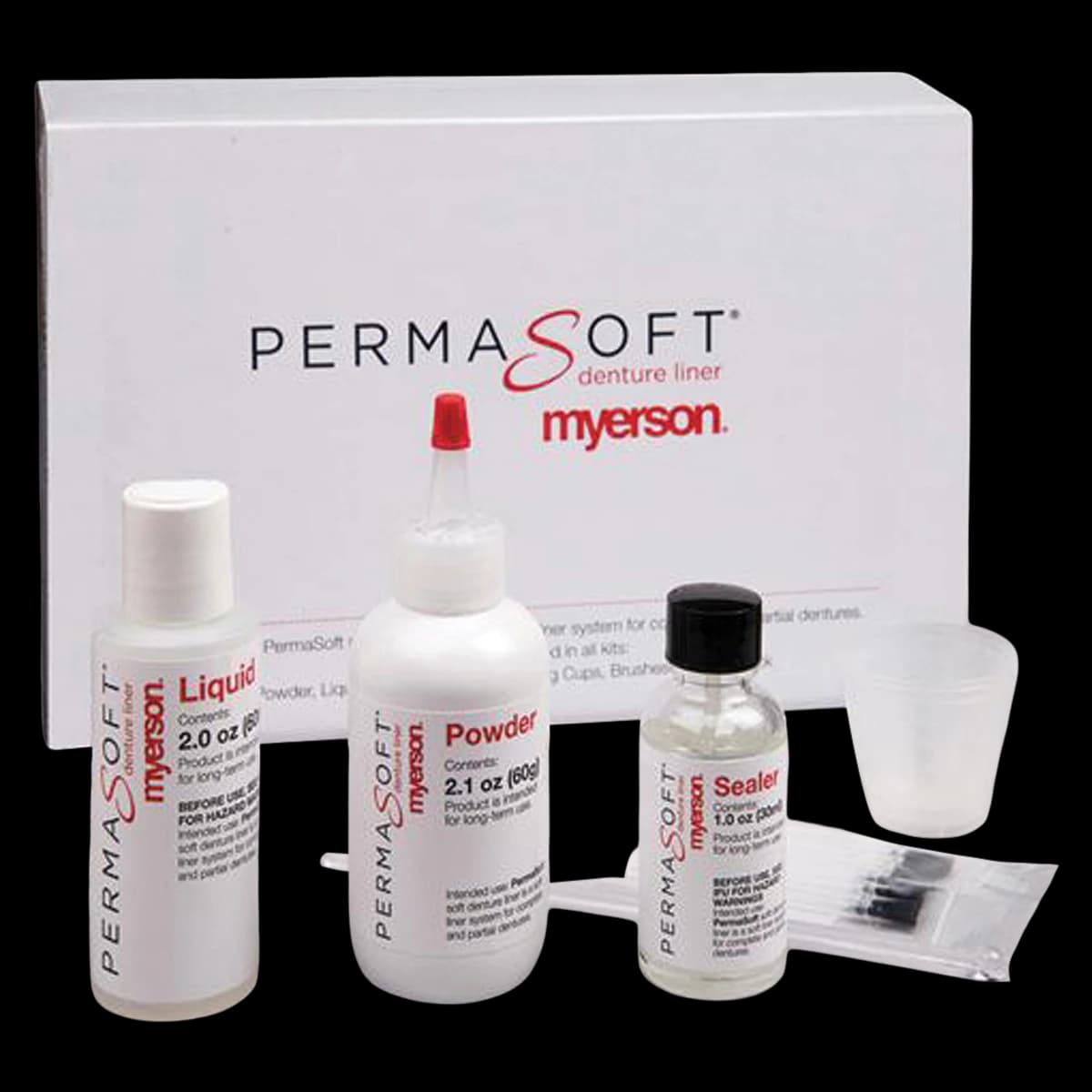 PermaSoft Soft Denture Liner Kit, Pink, 60g, PSKIT-60-PNK - PermaSoft® Soft Denture Liner Pink 60g Kit - Image 1