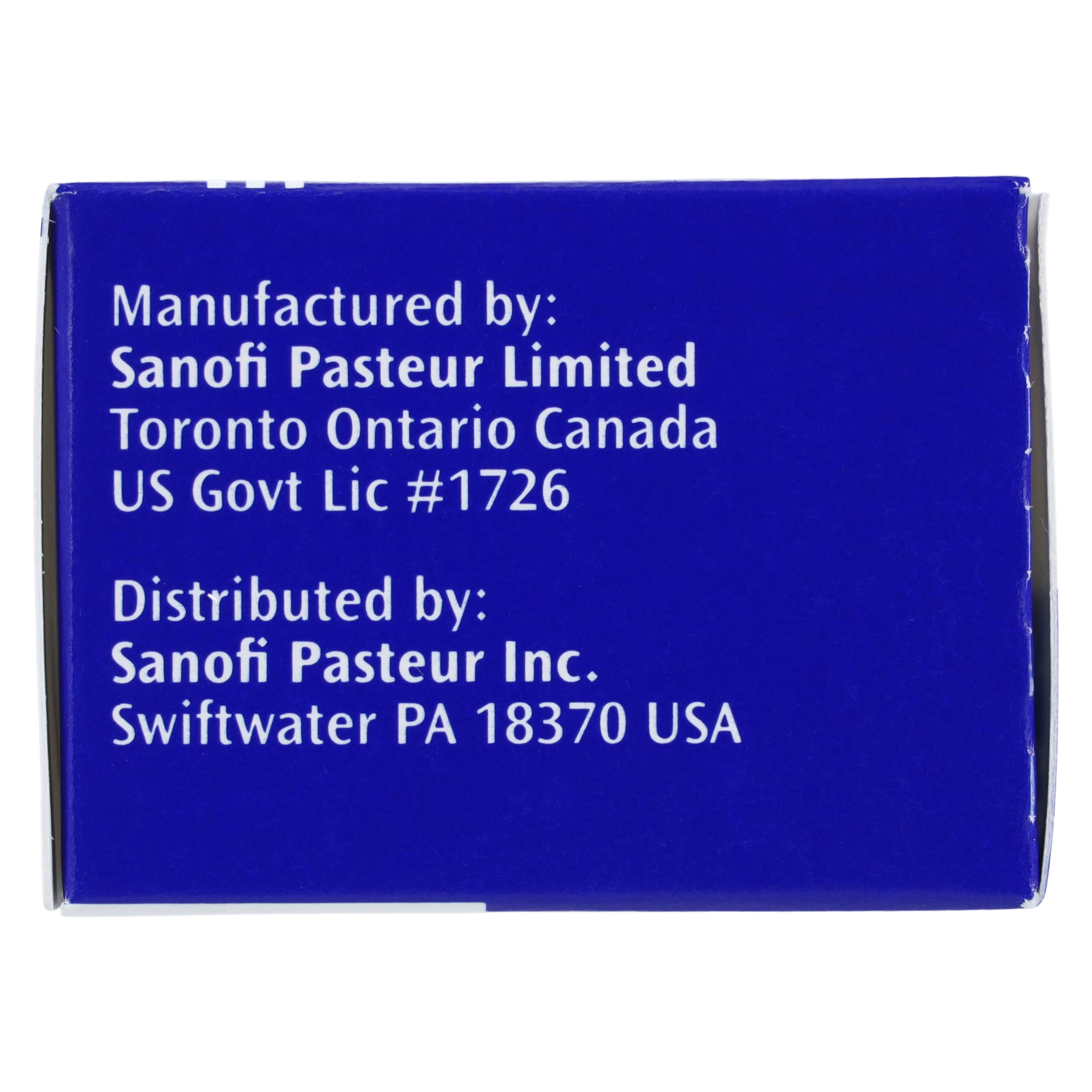 Daptacel (Diphtheria, Tetanus Toxoids and Acellular Pertussis Vaccine Adsorbed), Pediatric Injectable, 0.5 mL Single-Dose Vial, 10/Package thumbnail 3