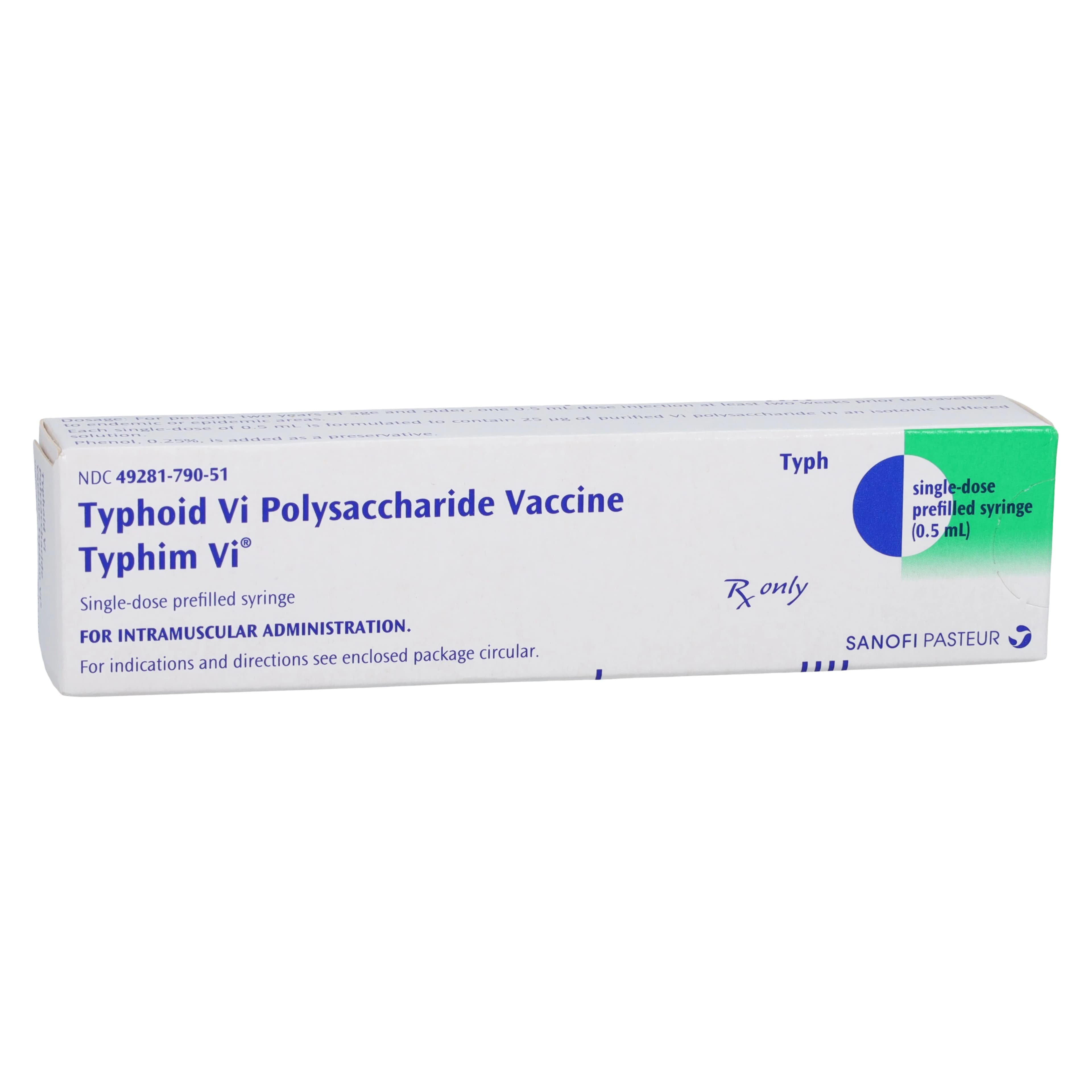 Typhim Vi Typhoid Vaccine, Injectable, 0.5mL PFS, Each - Typhim Vi Typhoid PFS Inj - Image 1