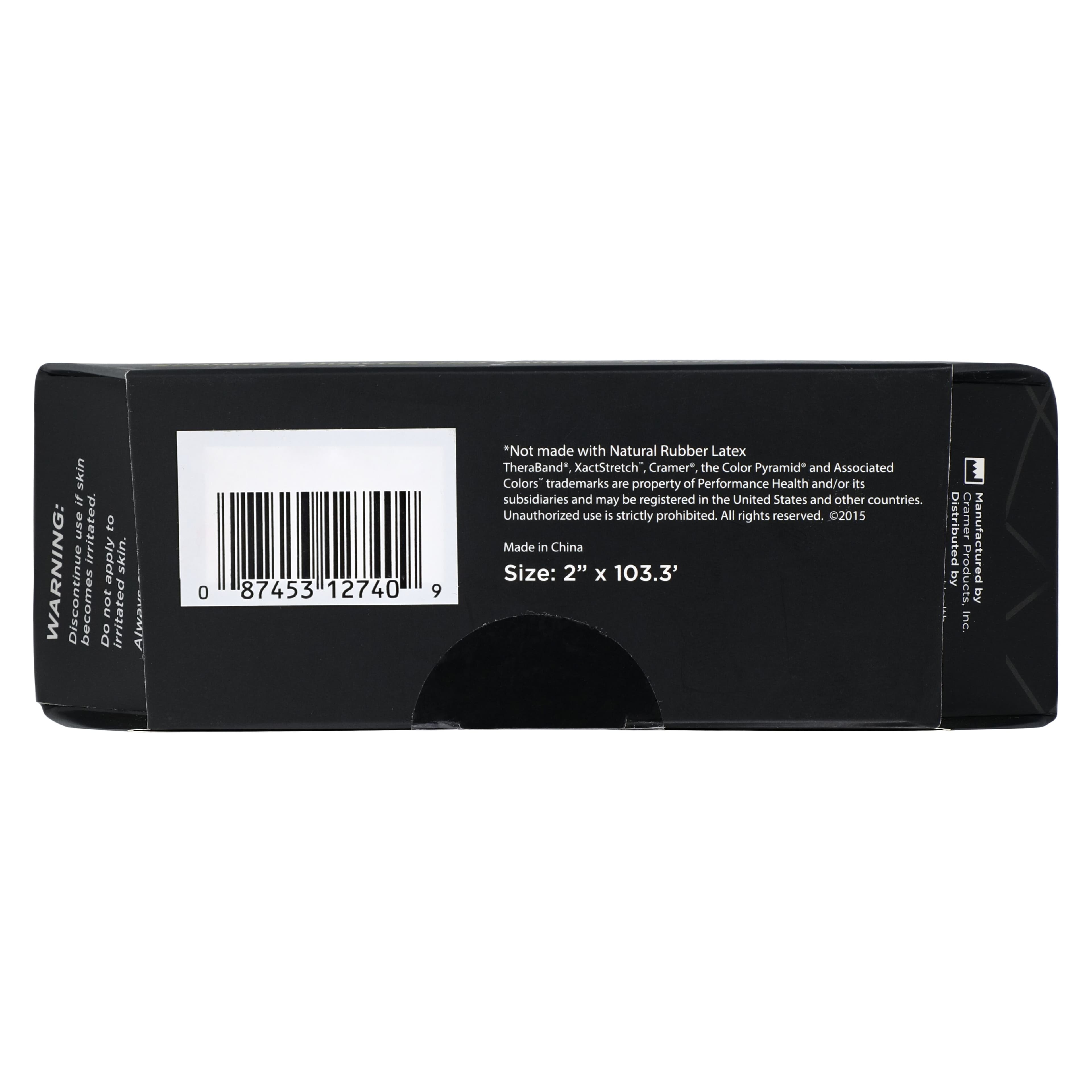 TheraBand K Tape Kinesiology Tape, 2" x 103.3', Black/Gray, Latex-Free thumbnail 7