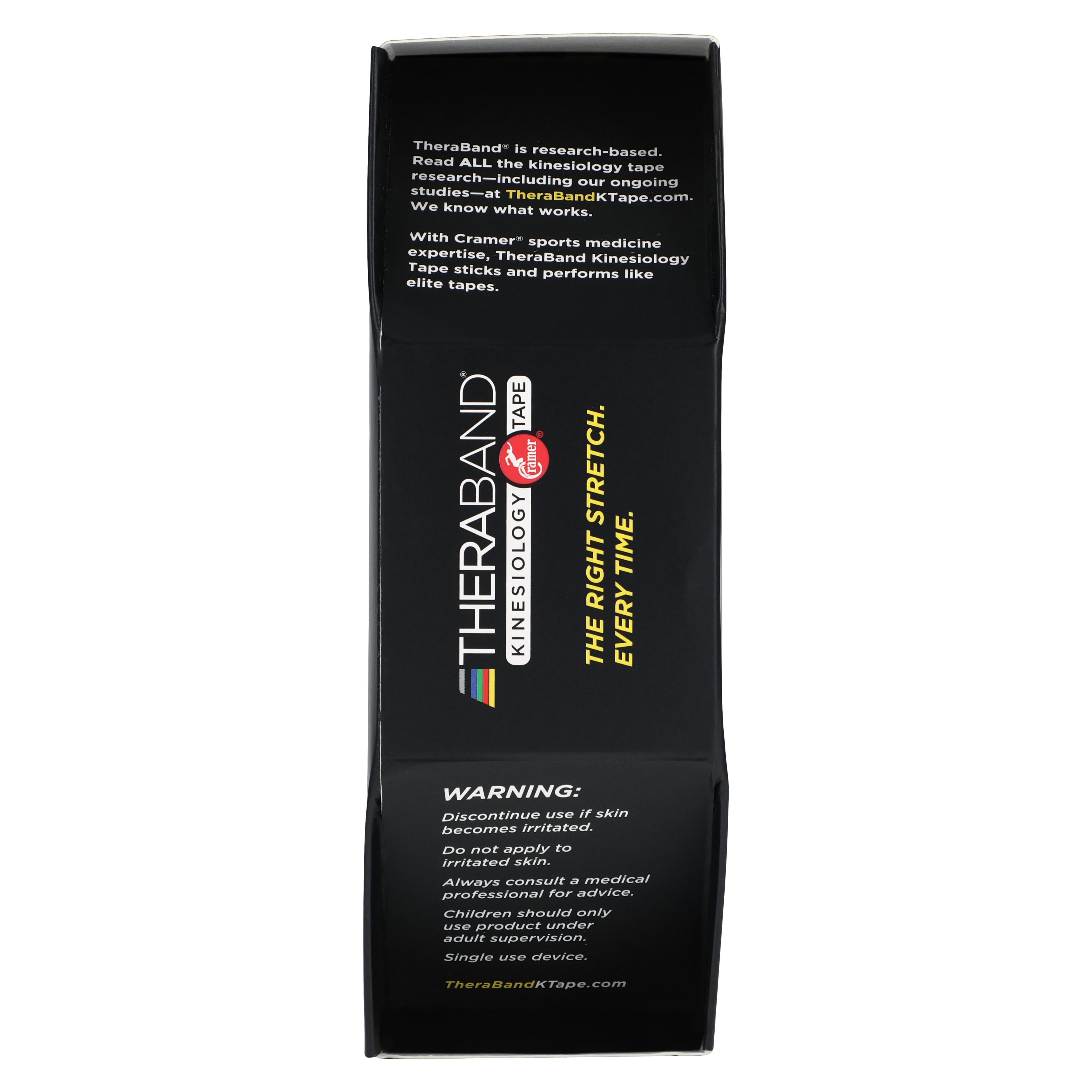 TheraBand K Tape Kinesiology Tape, 2" x 103.3', Black/Gray, Latex-Free thumbnail 5