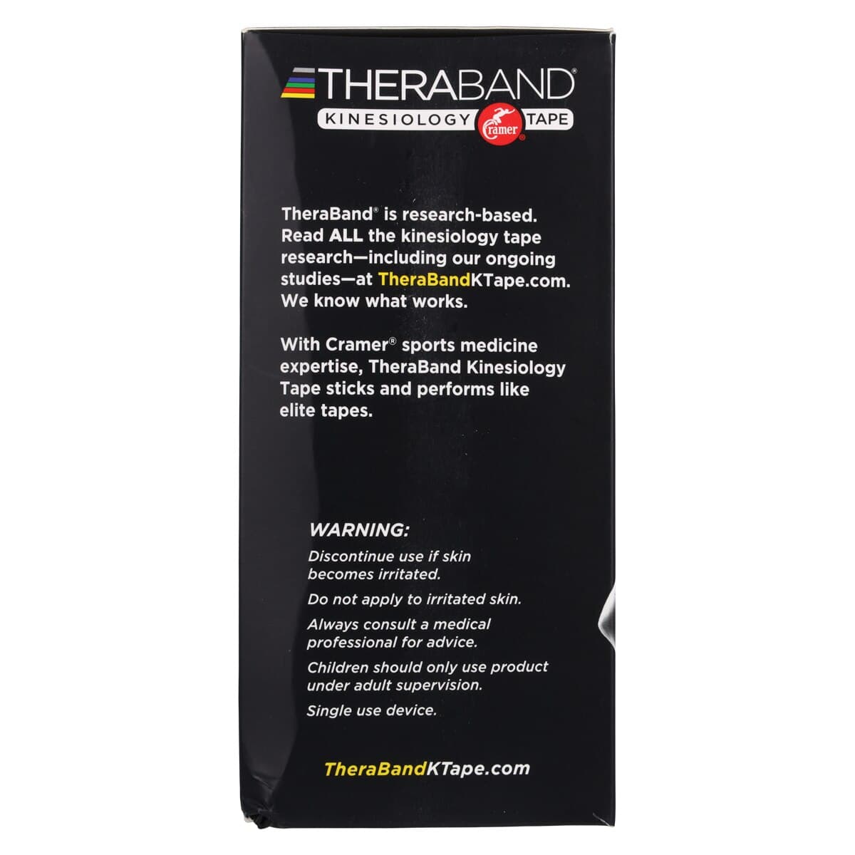 TheraBand K Tape Kinesiology Tape, Cotton/Spandex, 2" x 16.4', Black, Latex-Free, 6 Roll/Box thumbnail 5