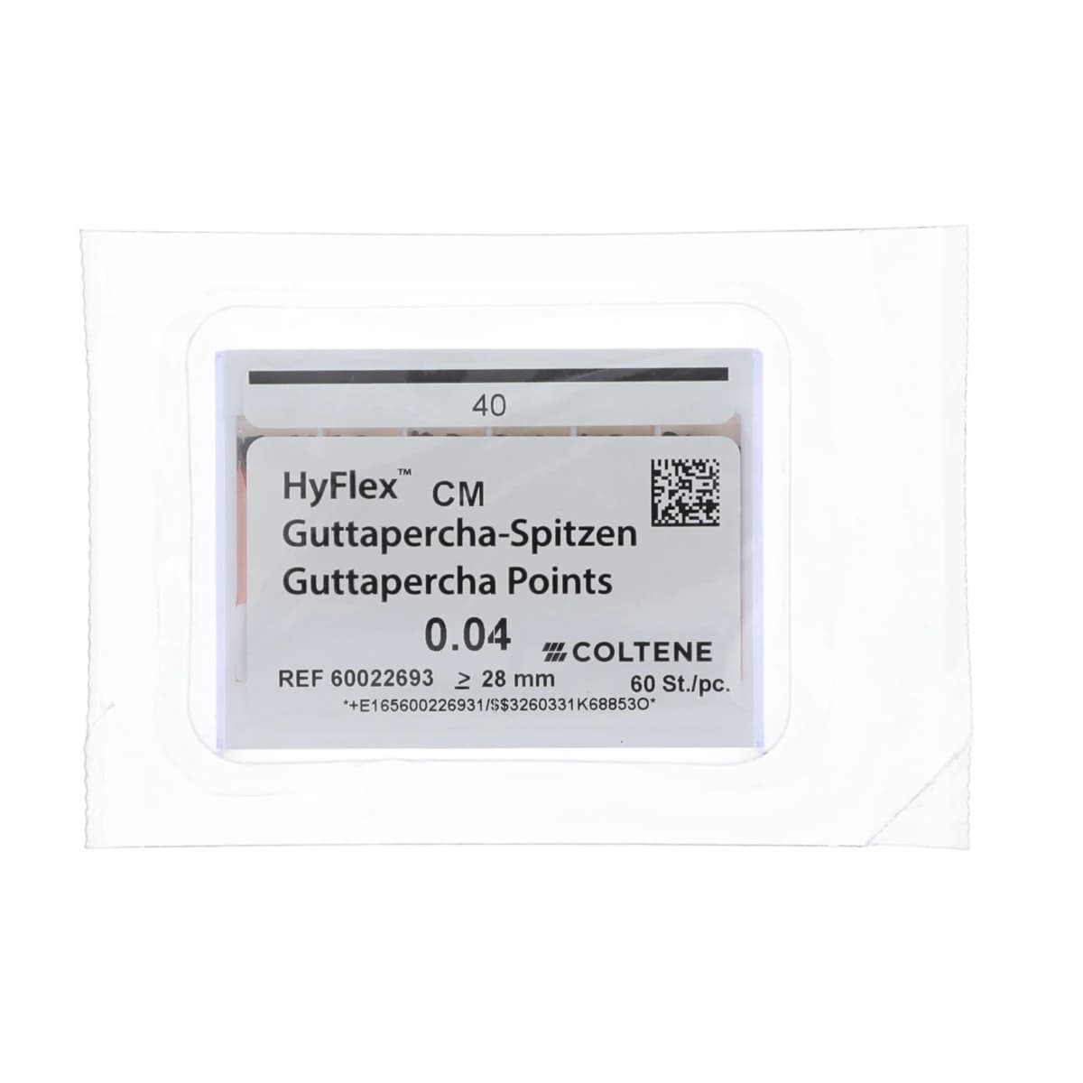 HyFlex CM Gutta-Percha Points, Taper .04, Size #40, Black, 60/Box, 60022693 - HyFlex CM GuttaPercha Points - Taper .04 - Size #40 - Image 1
