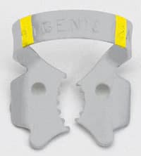 Hygenic Fiesta Rubber Dam Clamp, #12A, Winged, Color-Coded Yellow, Serrated Jaw, Upper Left Molars, 1/Pk, H09963 - Hygenic, Fiesta, Rubber Dam Clamp, # 12A, Winged, Color-Coded, H09963 - Image 1