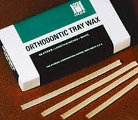 Hygenic Orthodontic Tray Wax Sticks, White, 6" Rope, 48/Box, H00827 - Orthodontic Tray Wax 48/Sticks White - Image 1