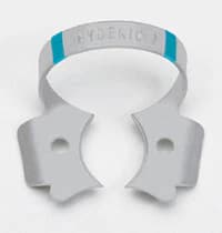 Hygenic Fiesta Color-Coded Winged Rubber Dam Clamp, #7, Light Blue, Matte Finish, 1/Pk, H09960 - Hygenic, Fiesta, Rubber Dam Clamp, # 14A, Winged, Color-Coded, Matte Finish, Light Blue, H09960 - Image 1