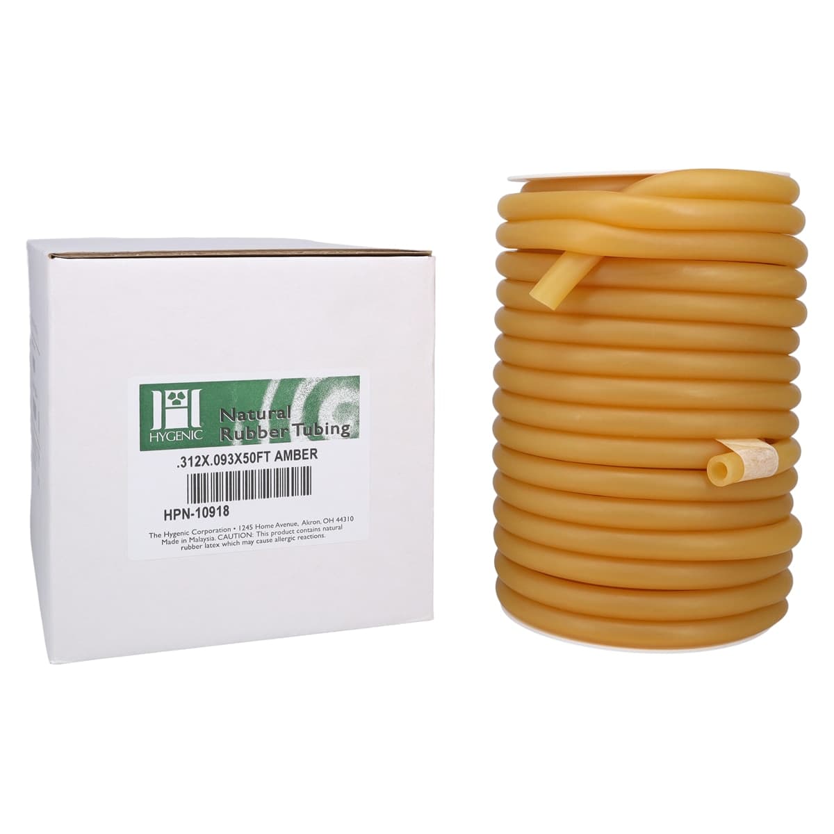 Natural Rubber Tubing #697 Amber, 5/16" x 3/32" x 50 ft Roll thumbnail 2