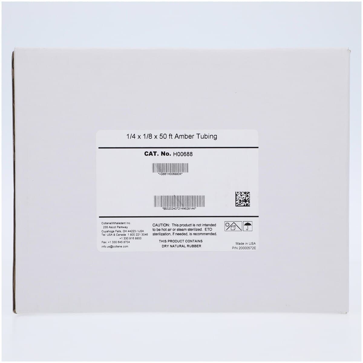 Coltene Natural Rubber Latex Tubing, Amber, 1/4" Bore x 1/8" Wall, 50 ft Roll, H00688 thumbnail 3
