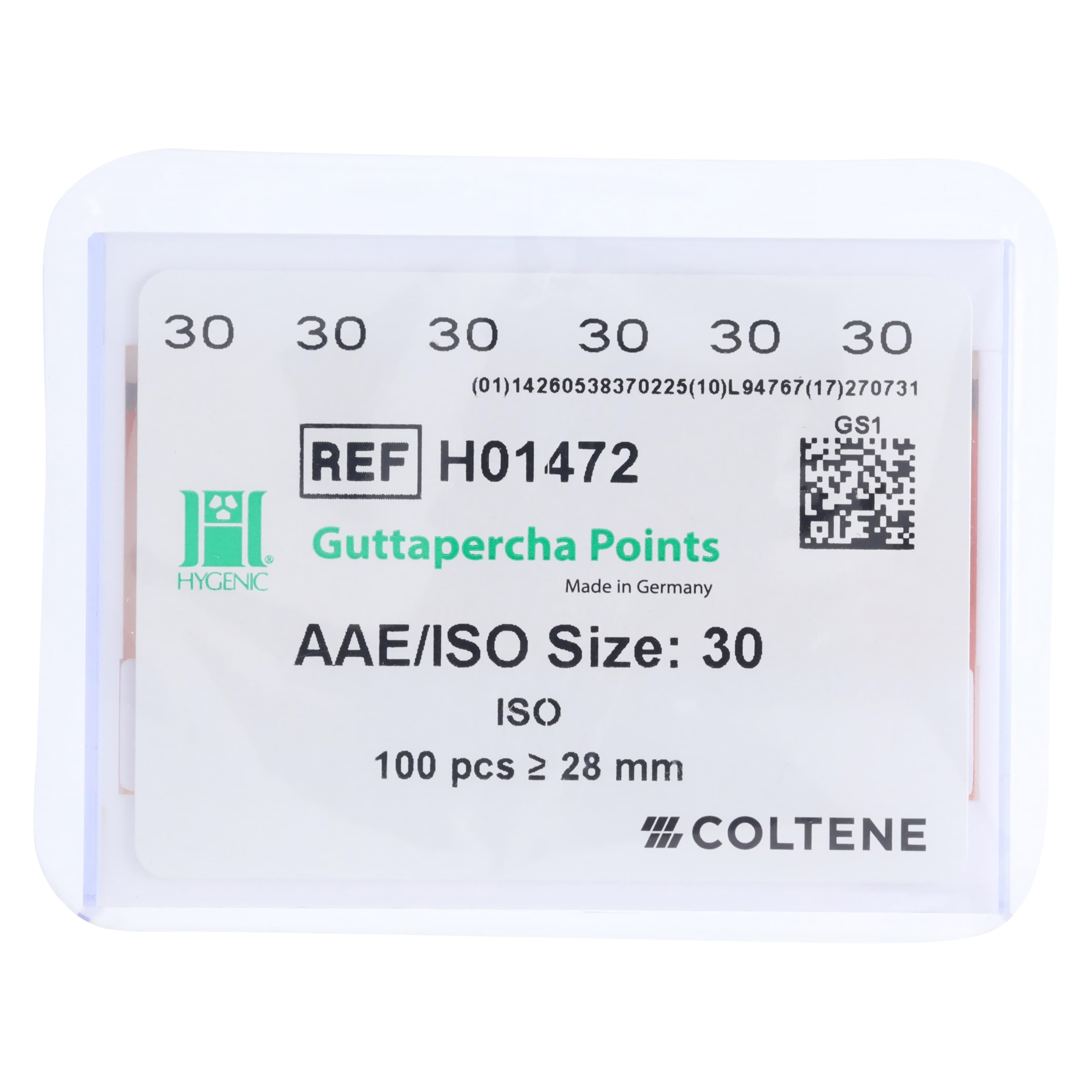 Hygenic® Gutta-Percha Points, ISO #30, Pink, 28mm, 0.02 Taper, Box of 100 (H-01472) thumbnail 6