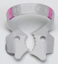 Hygenic Fiesta Color-Coded Rubber Dam Clamp, #13A, Winged, Serrated Jaw, Upper Right Molars, Purple, 1/Each, H09964 - Hygenic, Fiesta, Rubber Dam Clamp, # 13A, Winged, Color-Coded, H09964 - Image 1