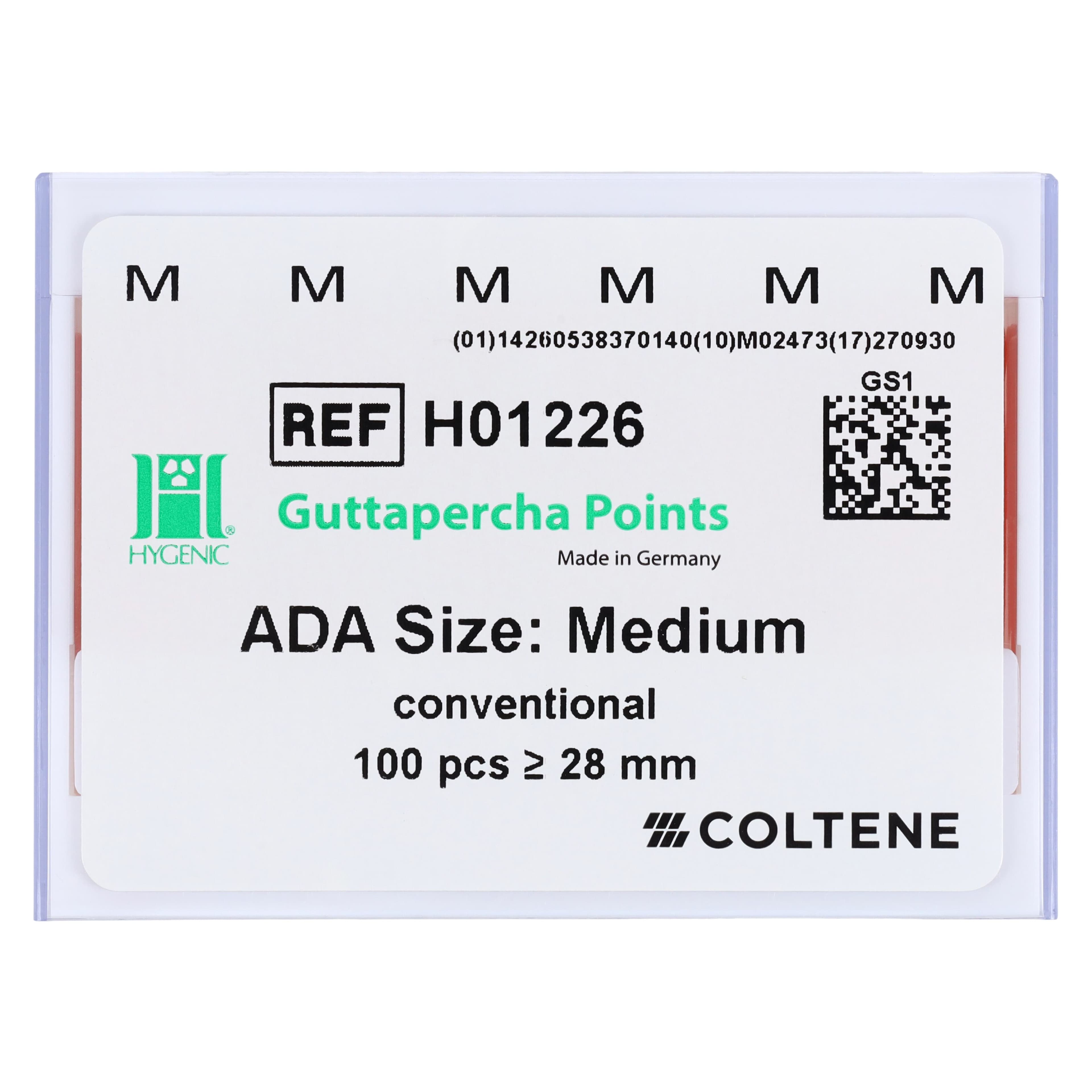 Hygenic Gutta Percha Points, Machine-Rolled, Classic, 28 mm, Medium, 5 Vials of 20 Points/Pk, H01226 thumbnail 5