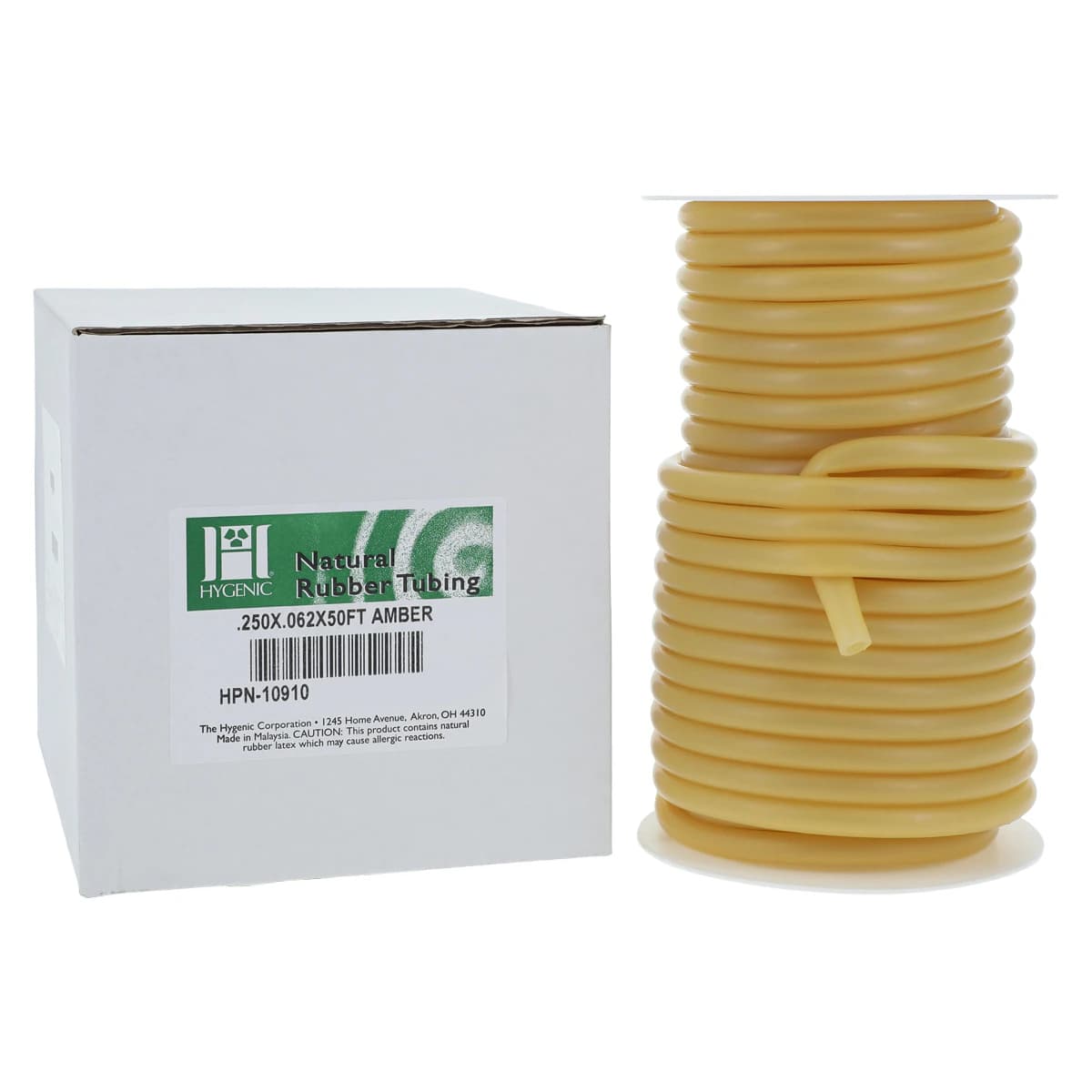 Coltene Latex Tubing 1/4" x 1/16" Amber, 50 ft Roll - Latex Tubing 1/4 x 1/16 Amber (50ft) - Image 1