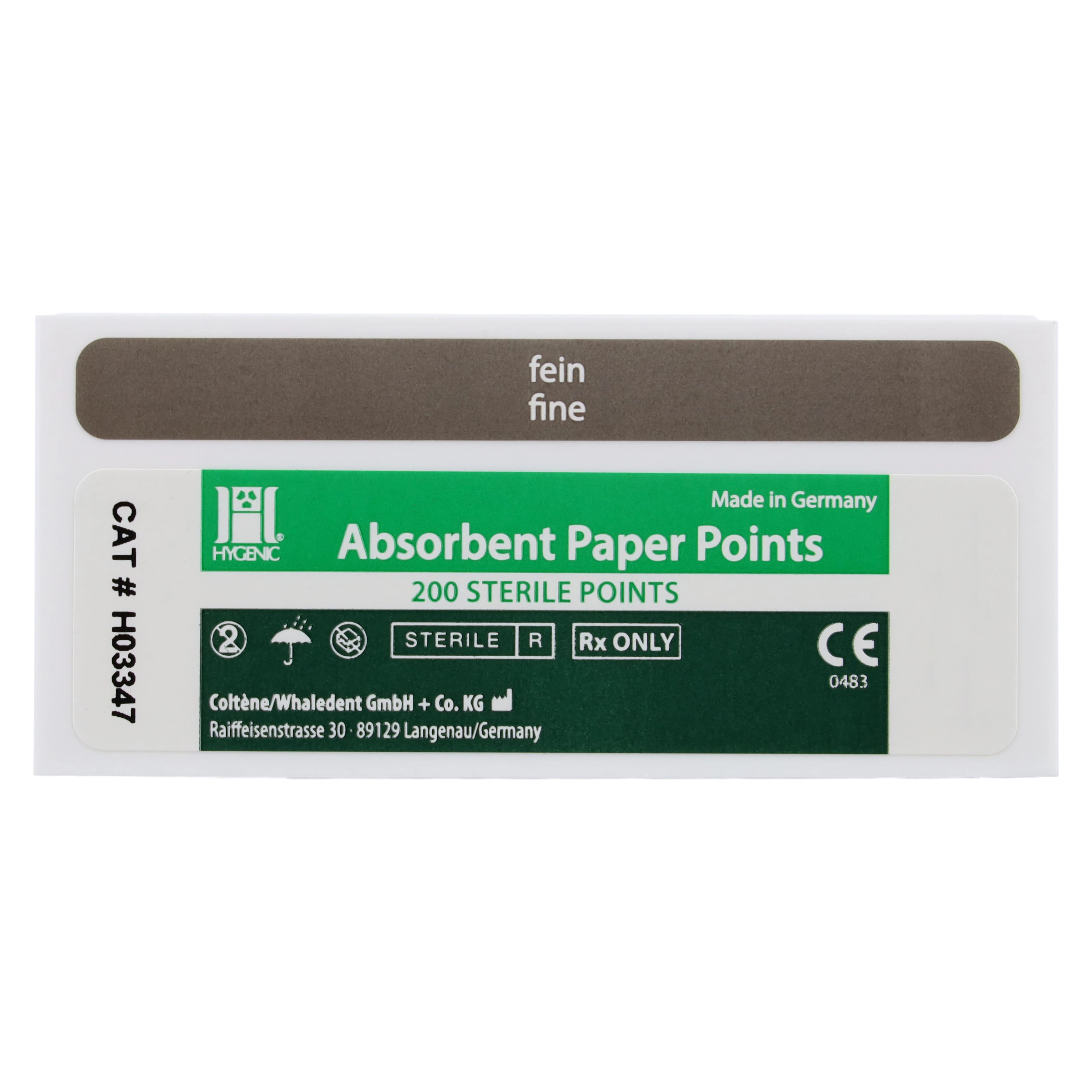 Hygenic Absorbent Paper Points, Fine, White, Conventional Taper, Sterile, 200/Box, H03347 thumbnail 5