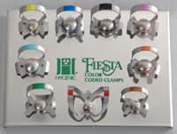 Hygenic Fiesta Color-Coded Winged Rubber Dam Clamp Kit, 9 Clamps (2, 2A, 4, 7, 8A, 9, 12A, 13A, 14A) with Organizer, H09966 thumbnail 2