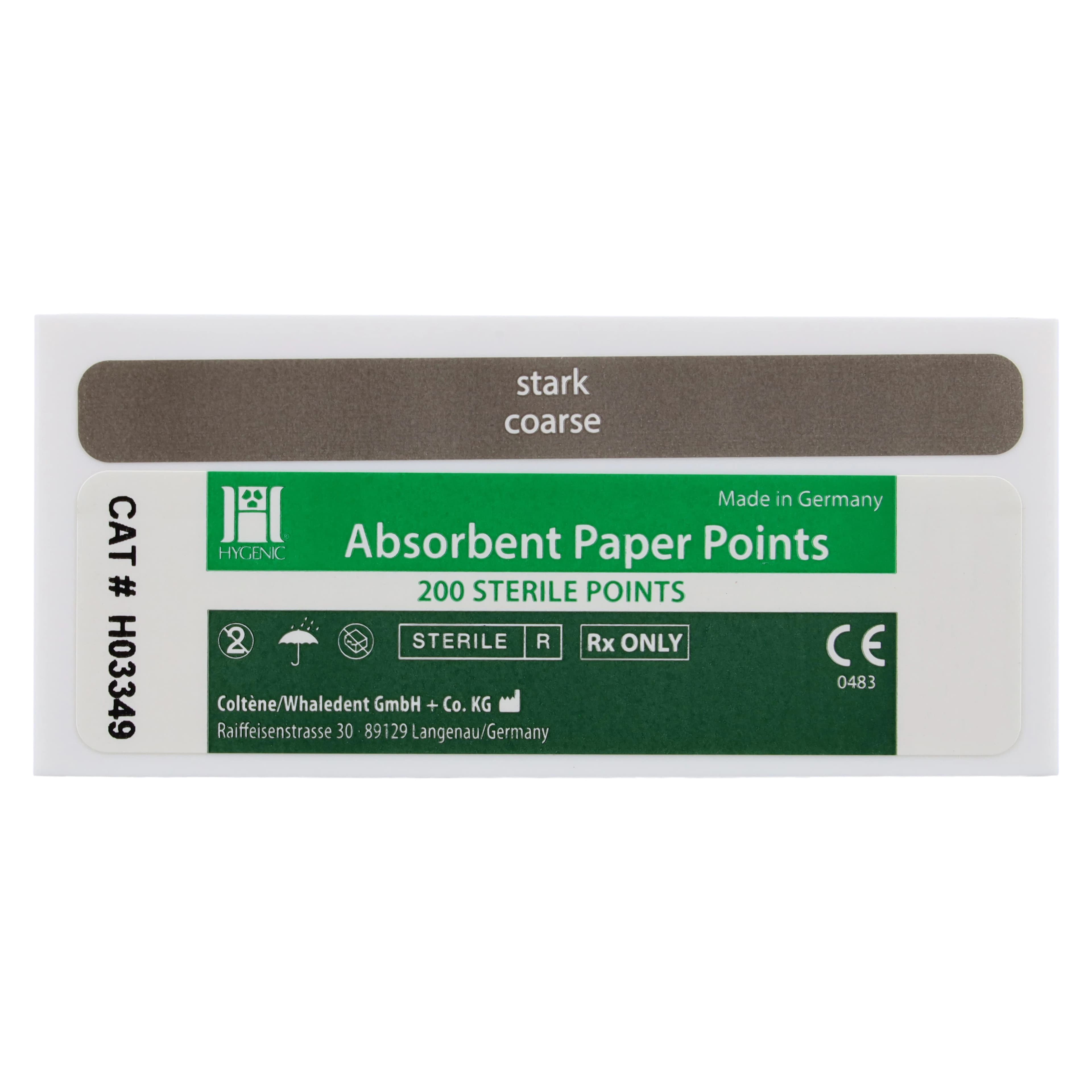 Hygenic Absorbent Paper Points, Coarse, White, Conventional Taper, Sterile, 200/Box, H03349 thumbnail 5